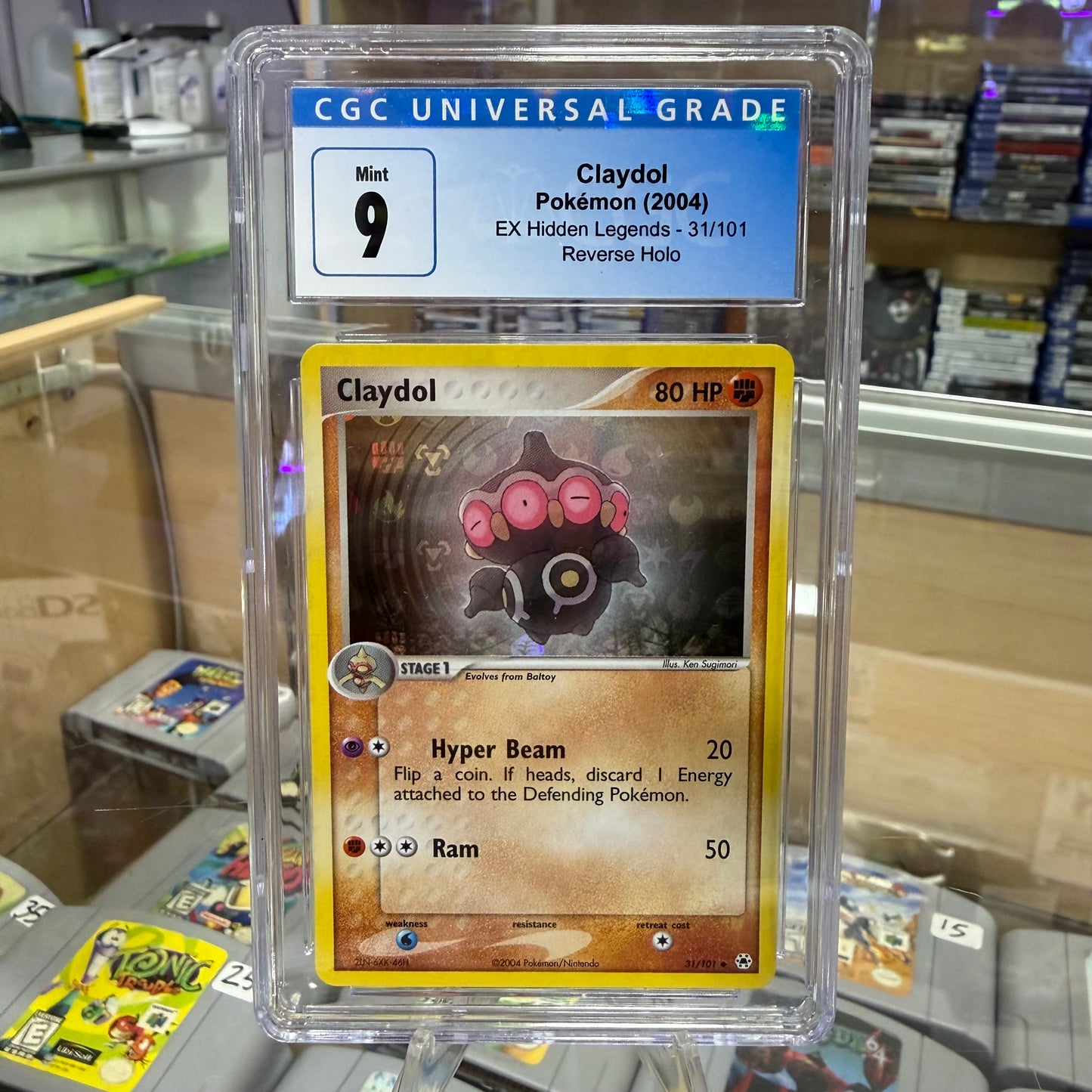 2004 Pokemon Claydol EX Hidden Legends 31/101 Reverse Holo CGC 9