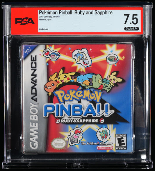 Pokemon Pinball Ruby & Sapphire New Gameboy Advanced -  PSA 7.5 Seal A+