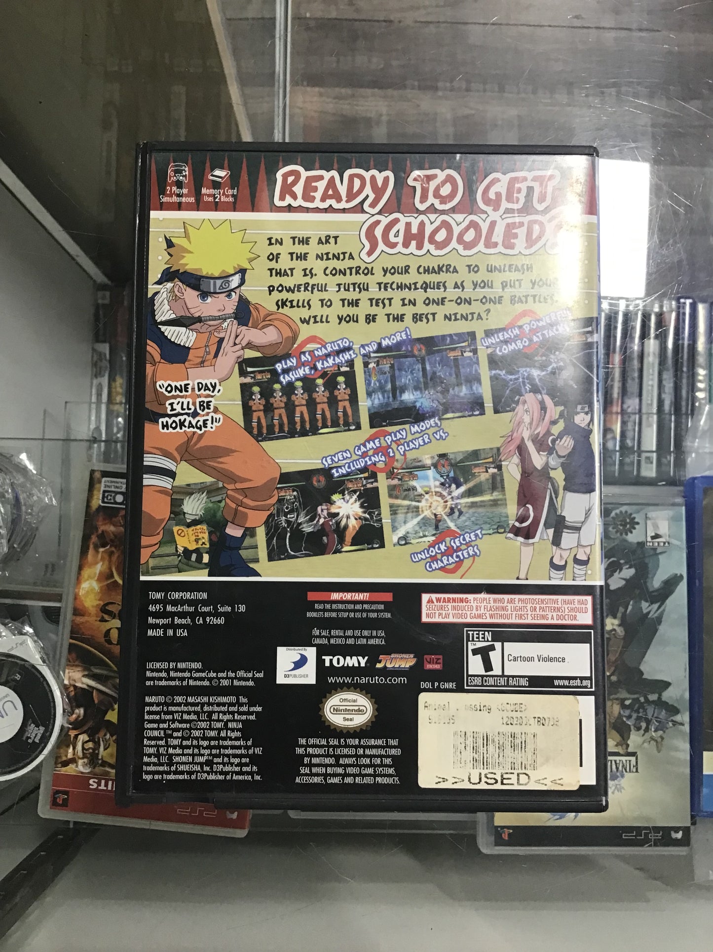 Naruto Clash of Ninja Nintendo GameCube Case and Manual ONLY