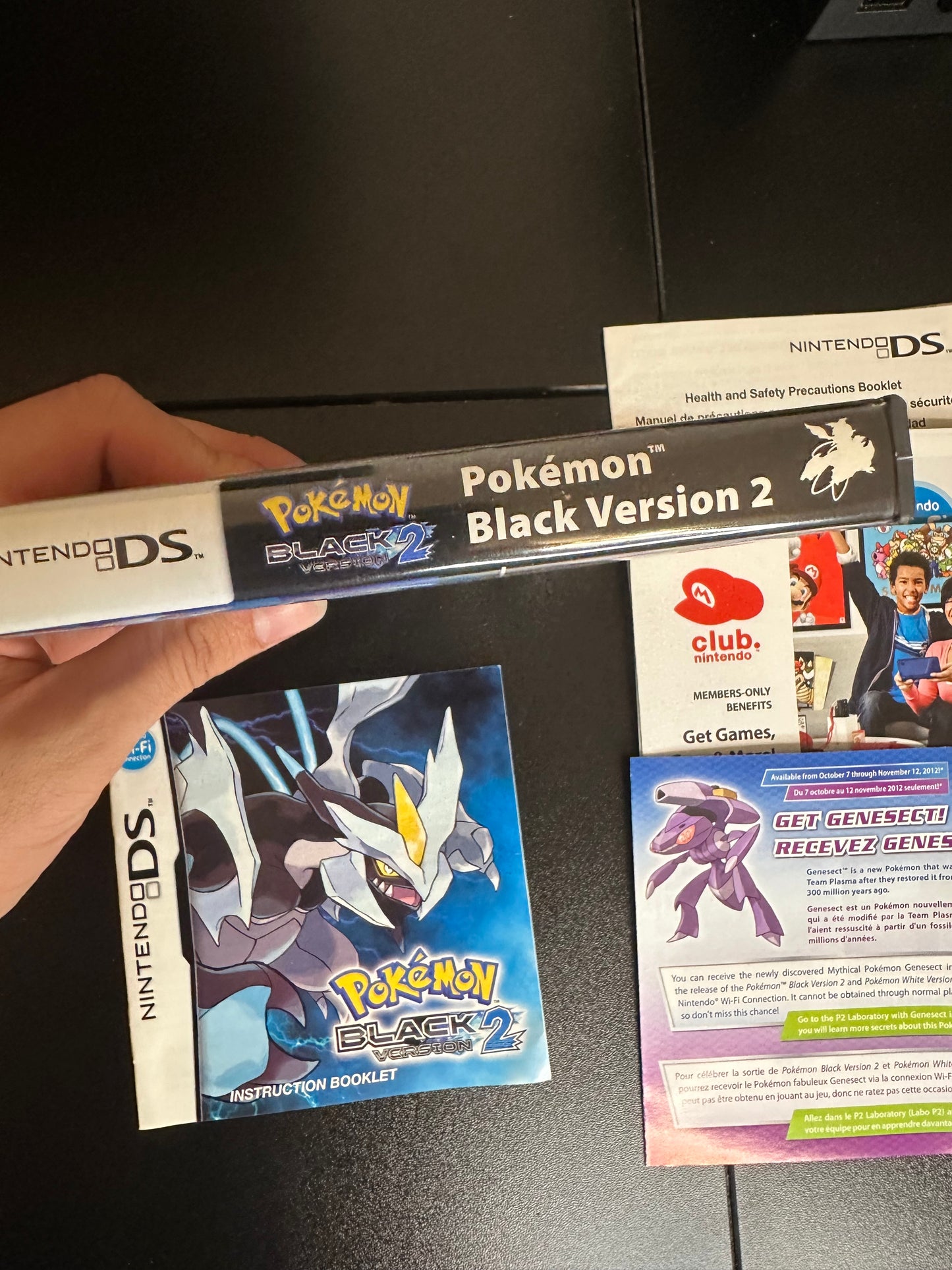 Pokémon Black 2 Case Manual Inserts Only No Game