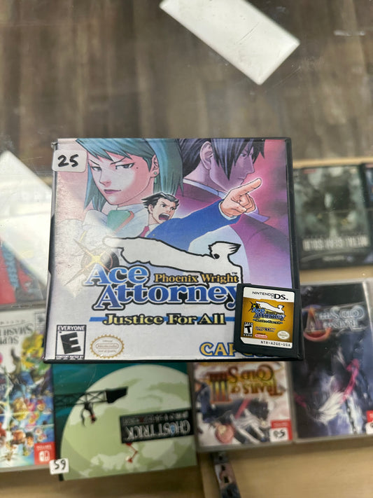 Phoenix Wright Ace Attorney Justice for All Nintendo DS Cartridge Only