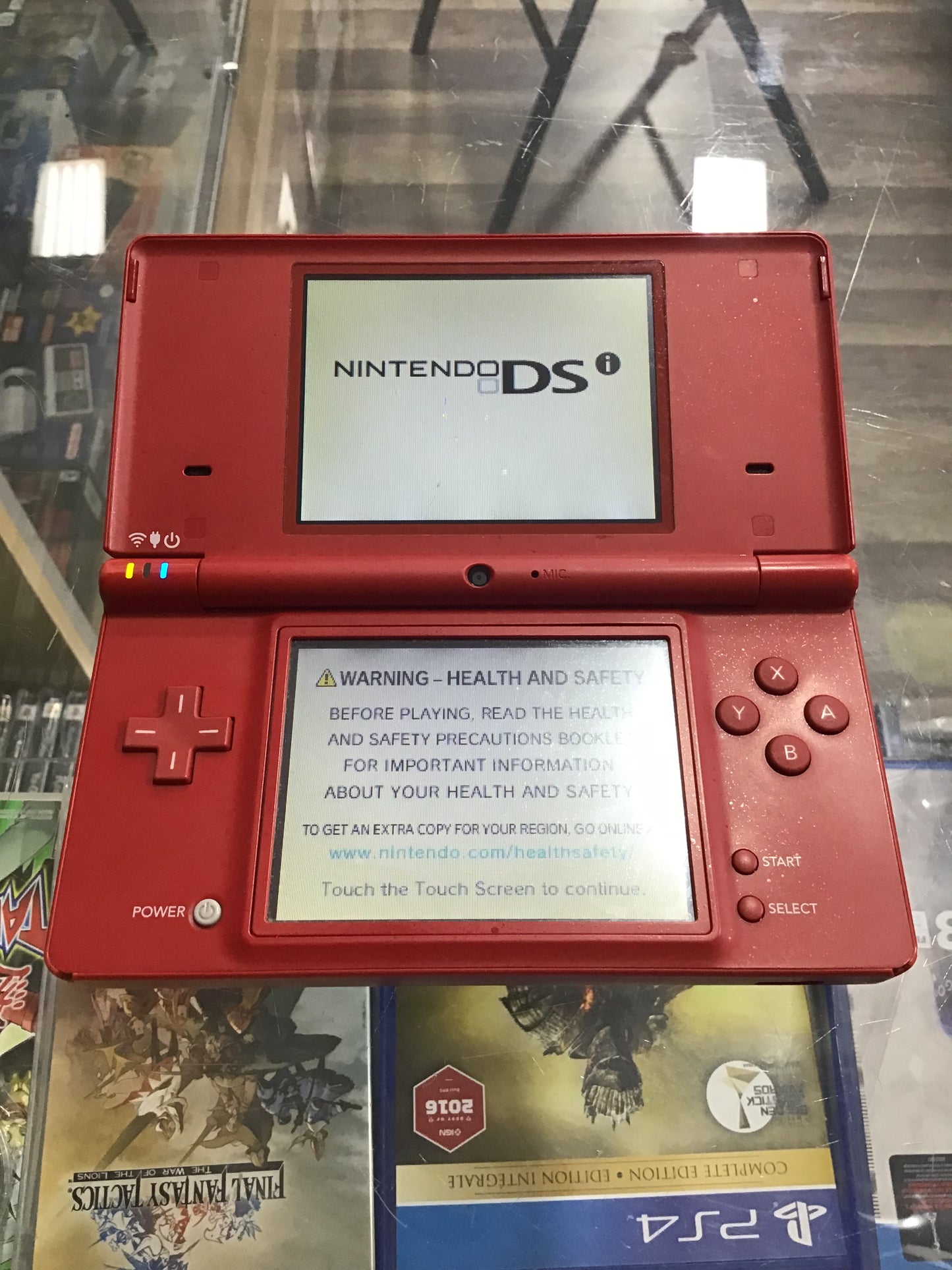 Red Nintendo DSi Handheld System with Charger & Stylus