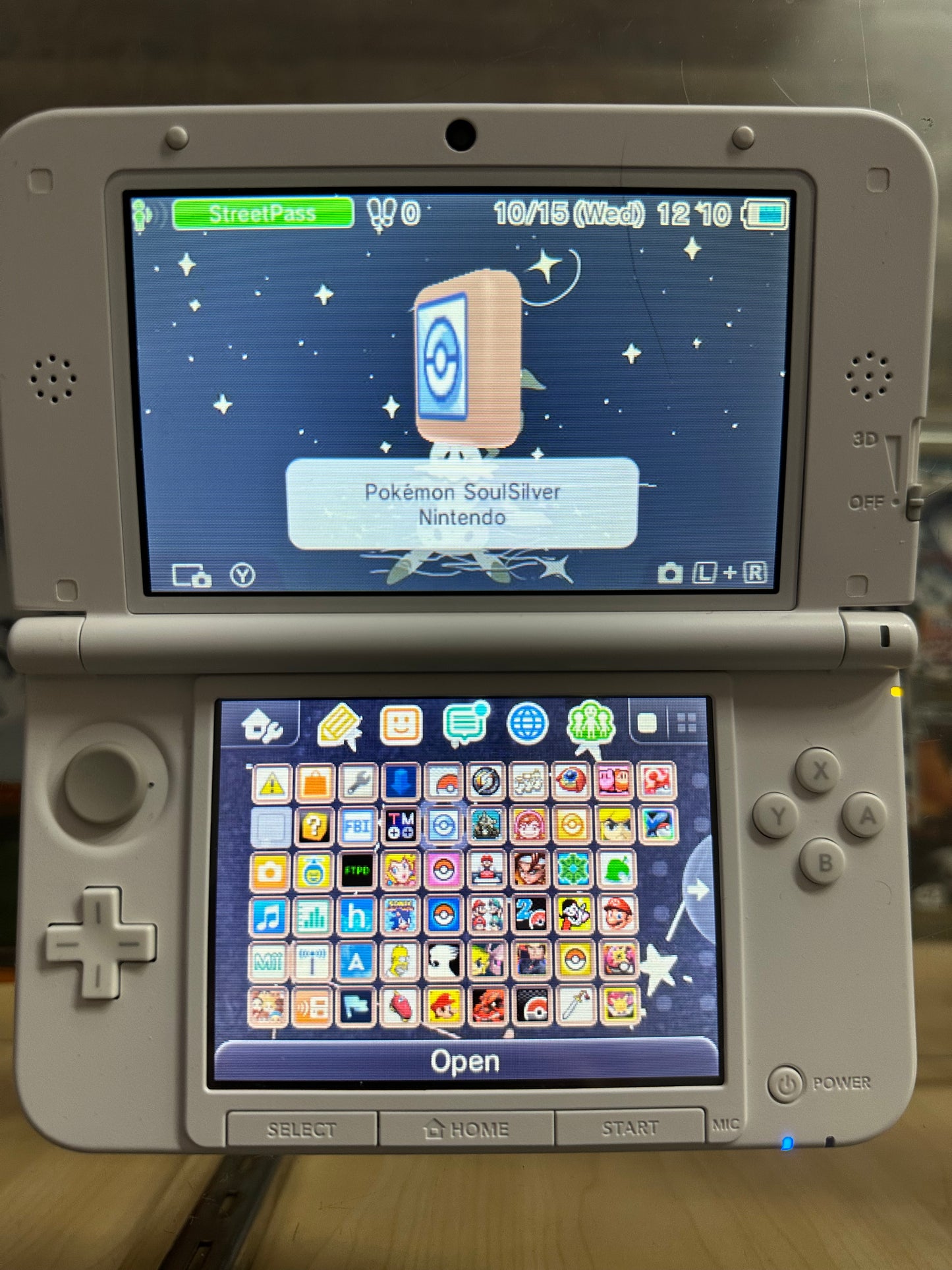 White Nintendo 3DS LL Handheld System (US Region) with Digital Gamesh