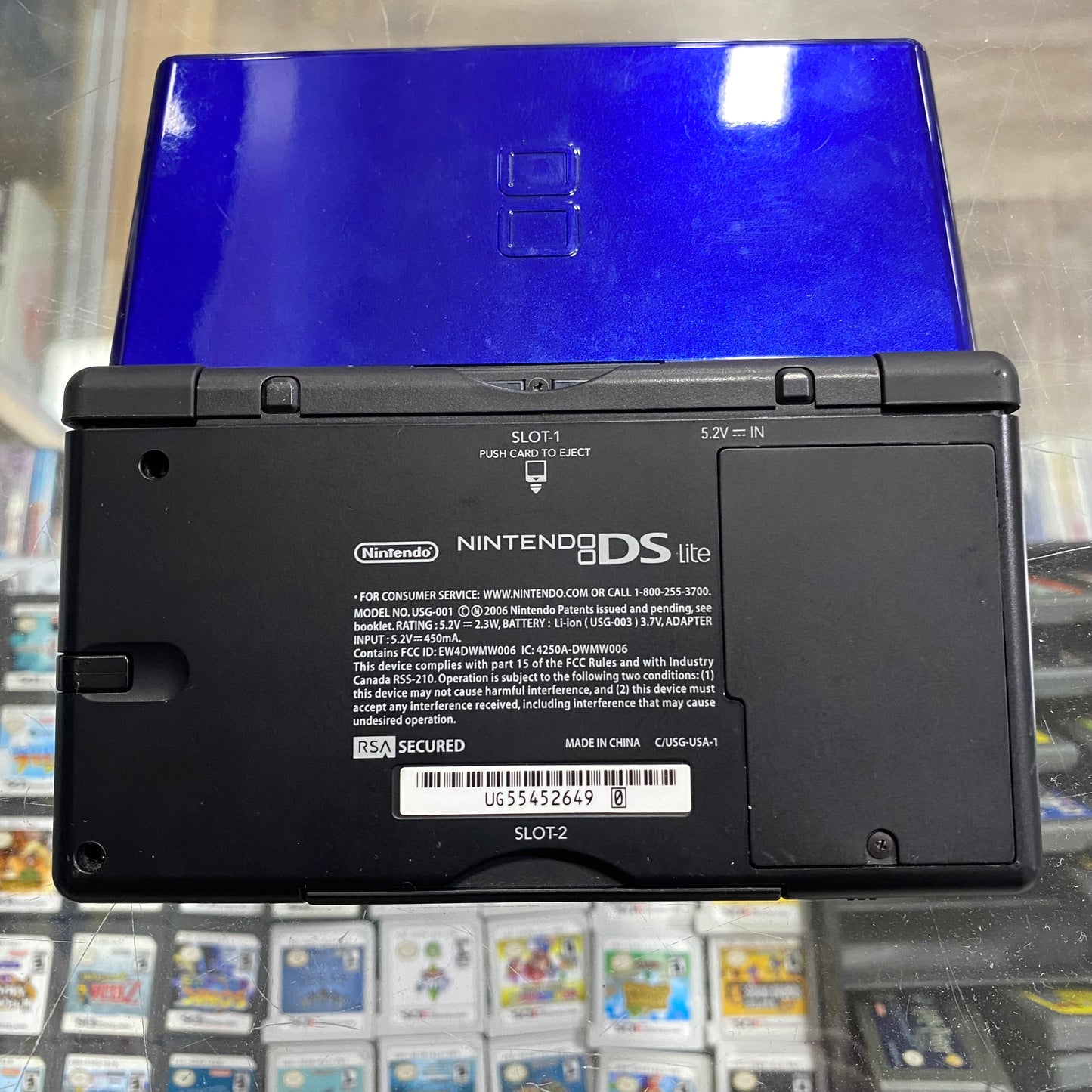 Blue Nintendo DS Lite System (With Charger) (No Stylus)