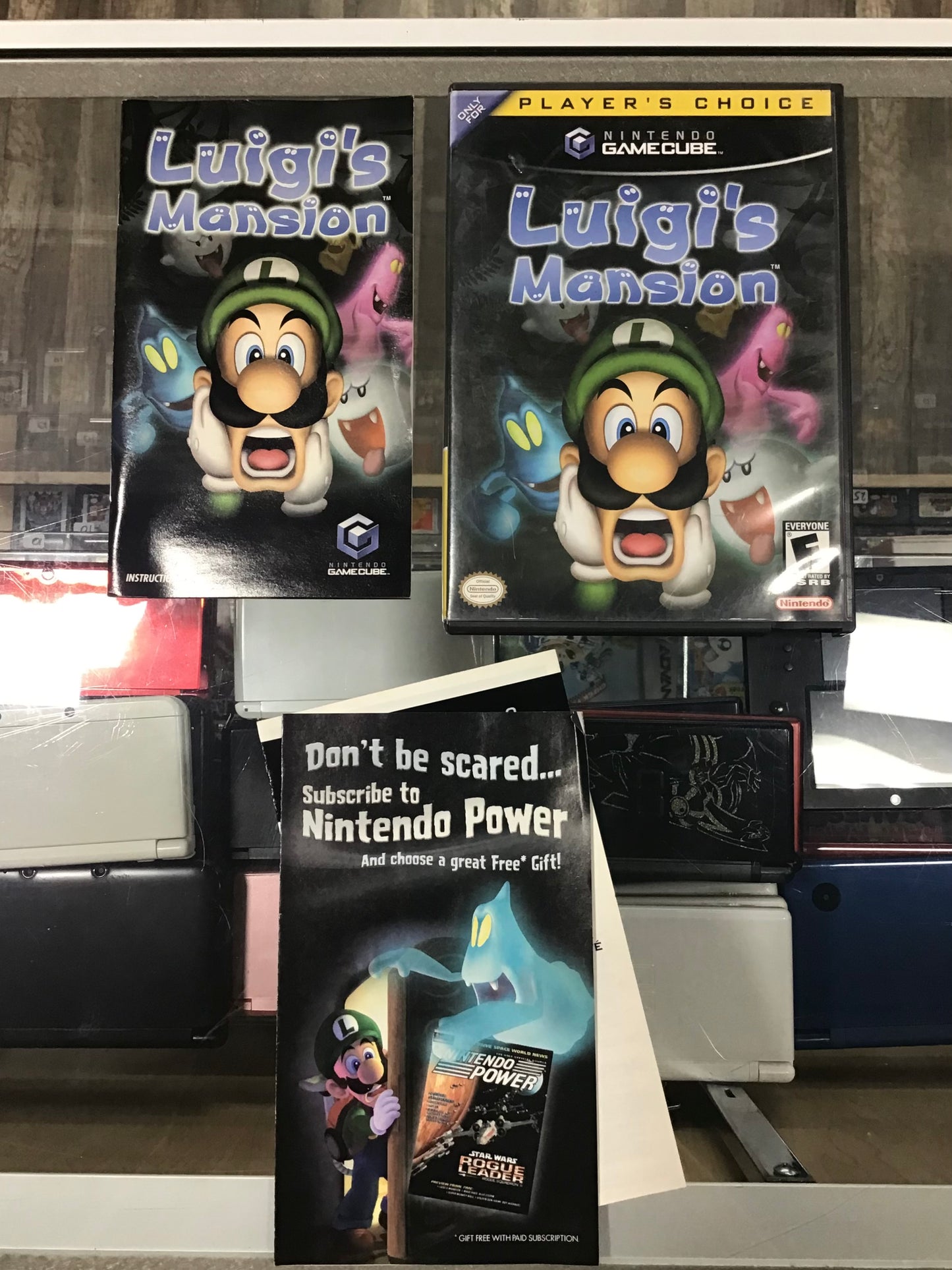 Luigi’s Mansion Player’s Choice Nintendo GameCube Case and Manual ONLY