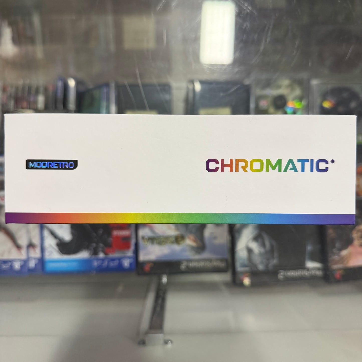 ModRetro Chromatic [Cloud] [Sapphire] GameBoy System Handheld + Rayman + Chantey included
