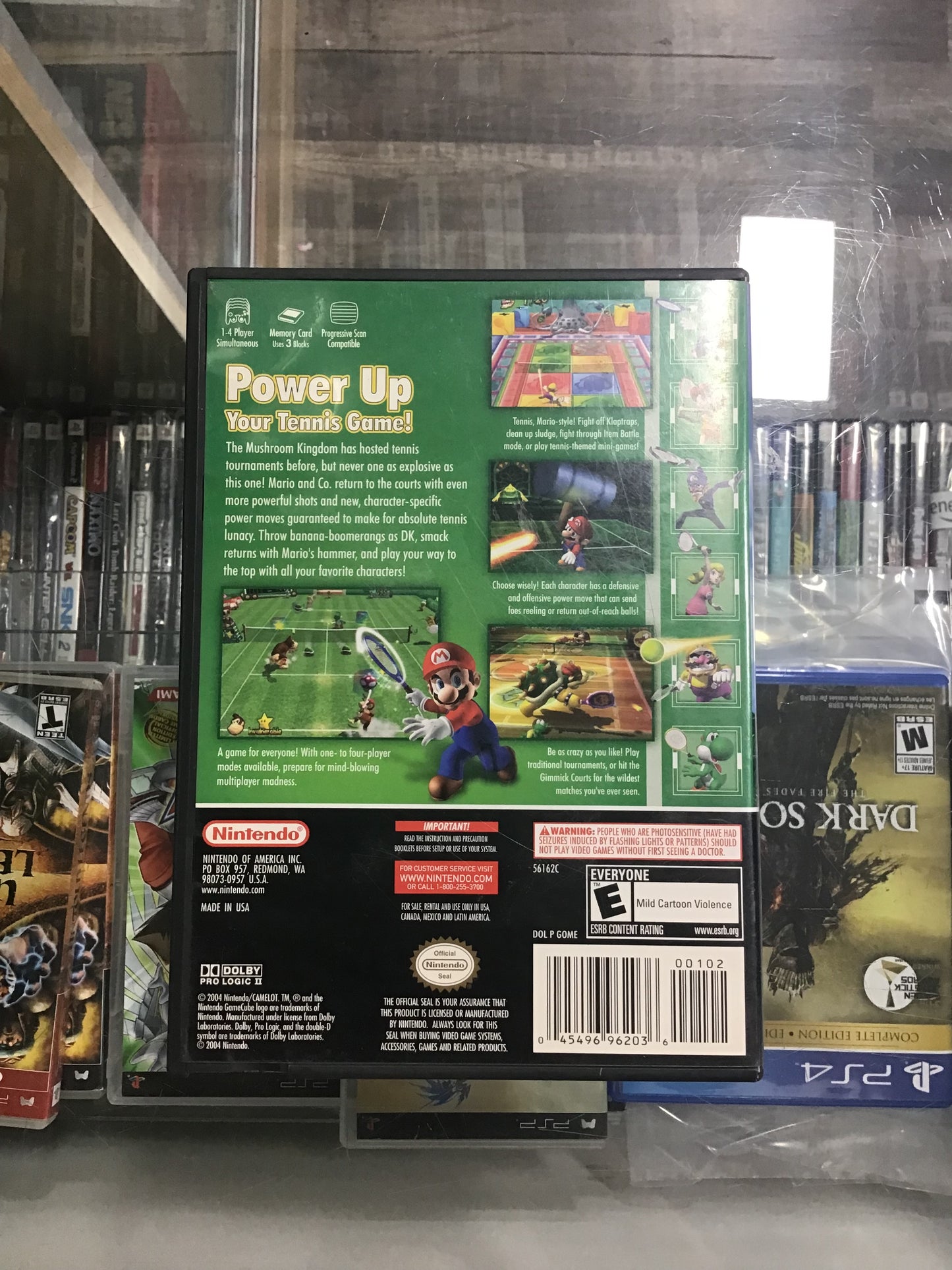 Mario Power Tennis Nintendo GameCube Case and Manual ONLY