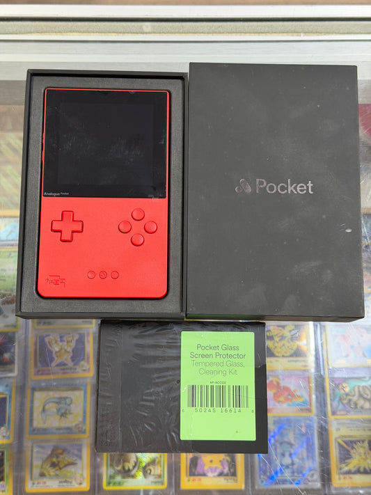 Analogue Pocket Classic Limited Edition Red System with Screen Protector and 128 GB SD Card
