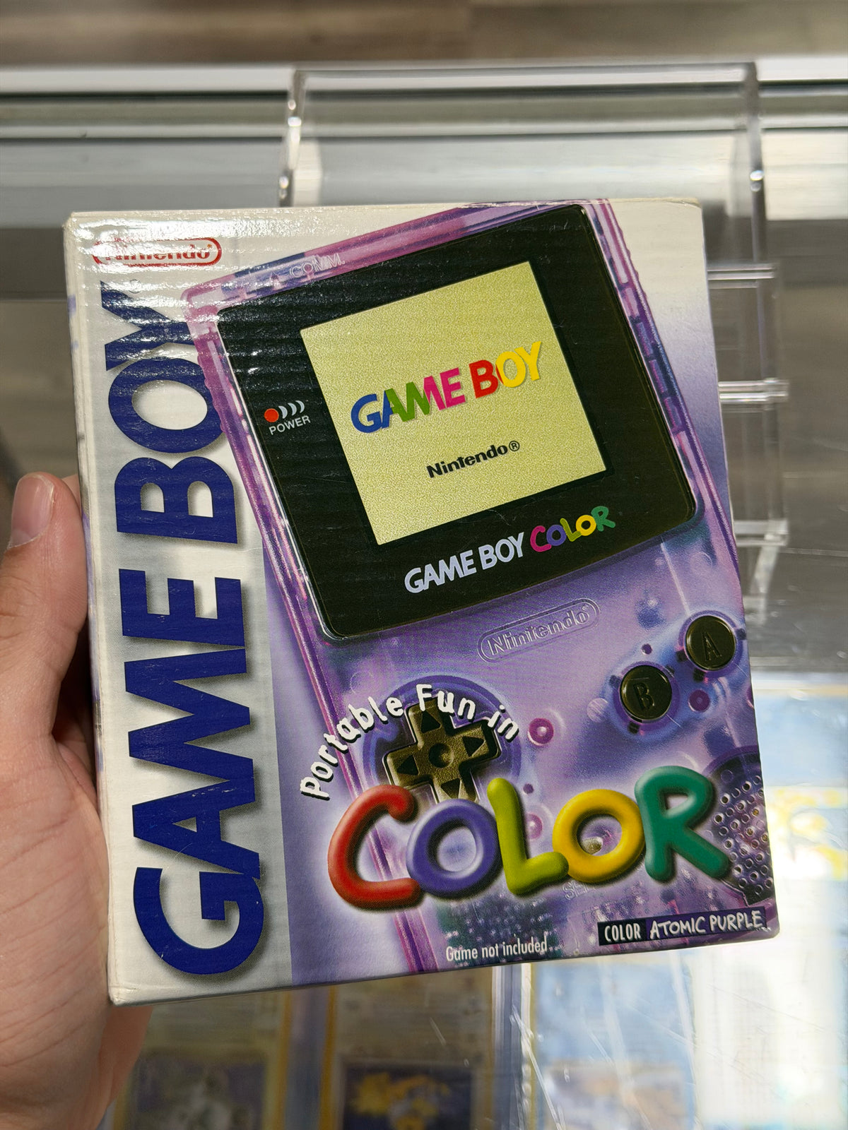 Game Boy Color Atomic Purple CIB Excellent Conditiom