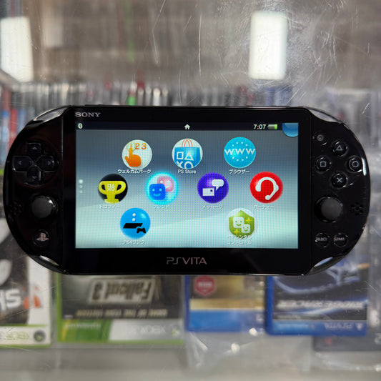 Black Playstation Vita 2000 Handheld System with Charger (JP) (Region Free)