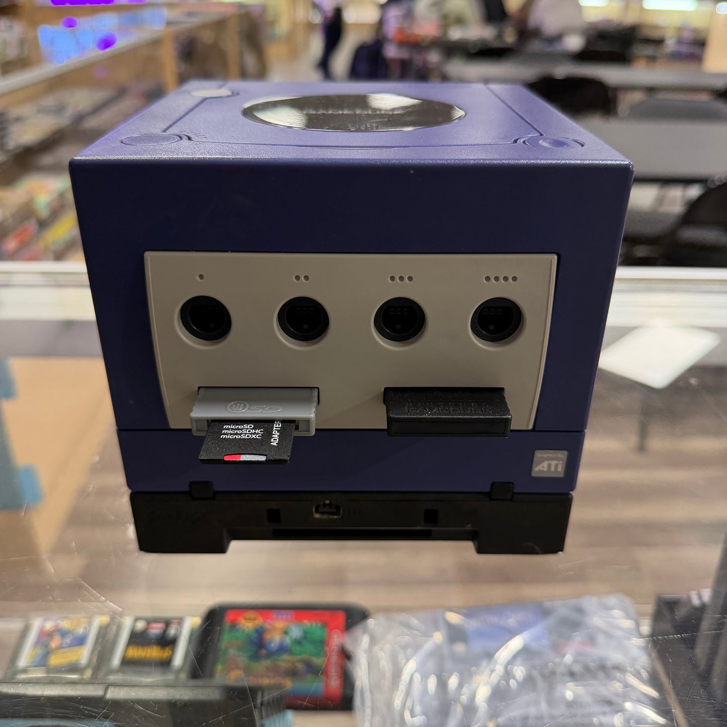 Indigo GameCube with Gameboy Player (all cables and controller included) (Swiss)