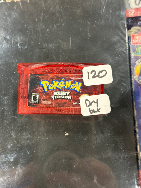 Pokémon Ruby Gameboy Advance Authentic Saves, Dry Battery