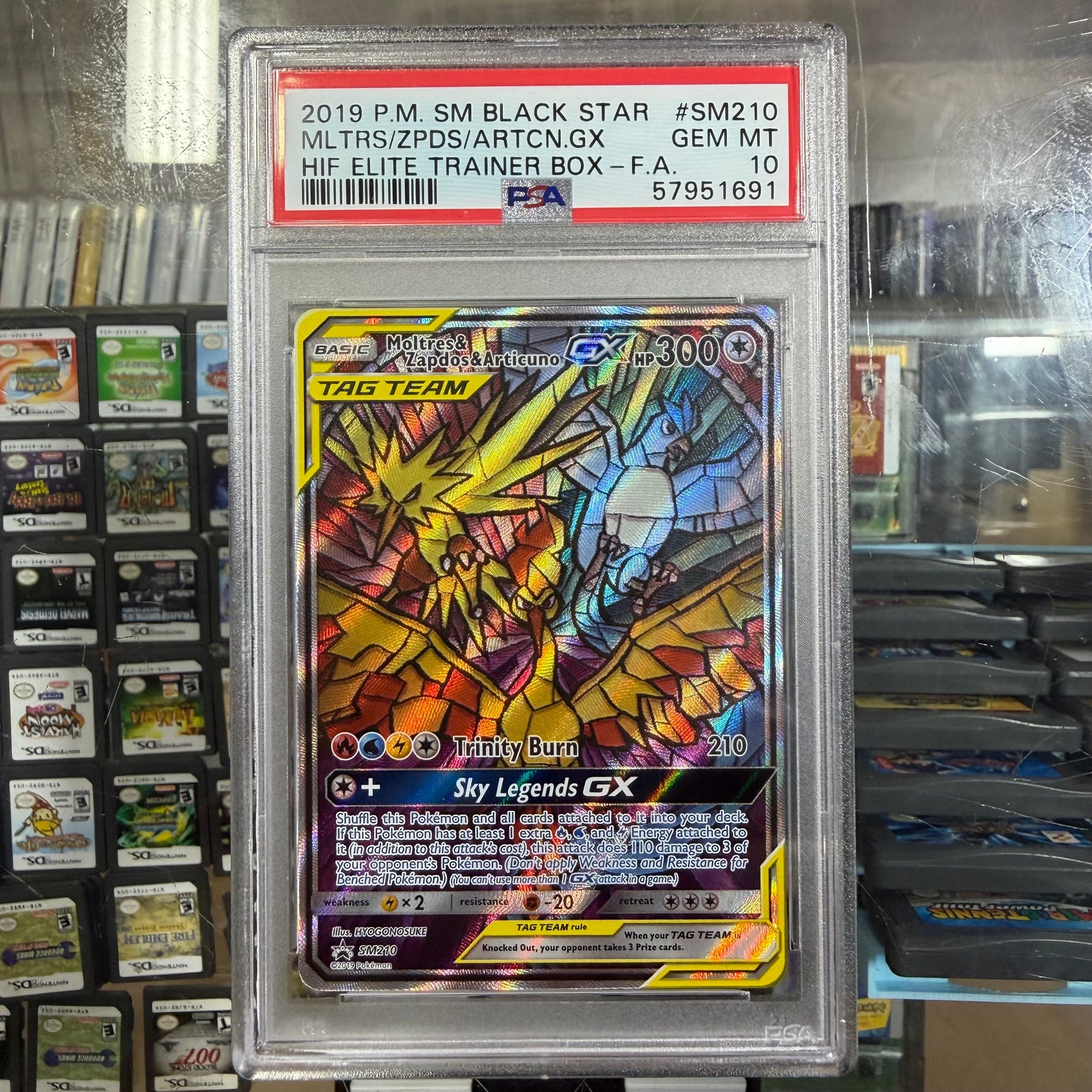2019 Moltres Zapdos Articuno GX Hidden Fates PSA 10