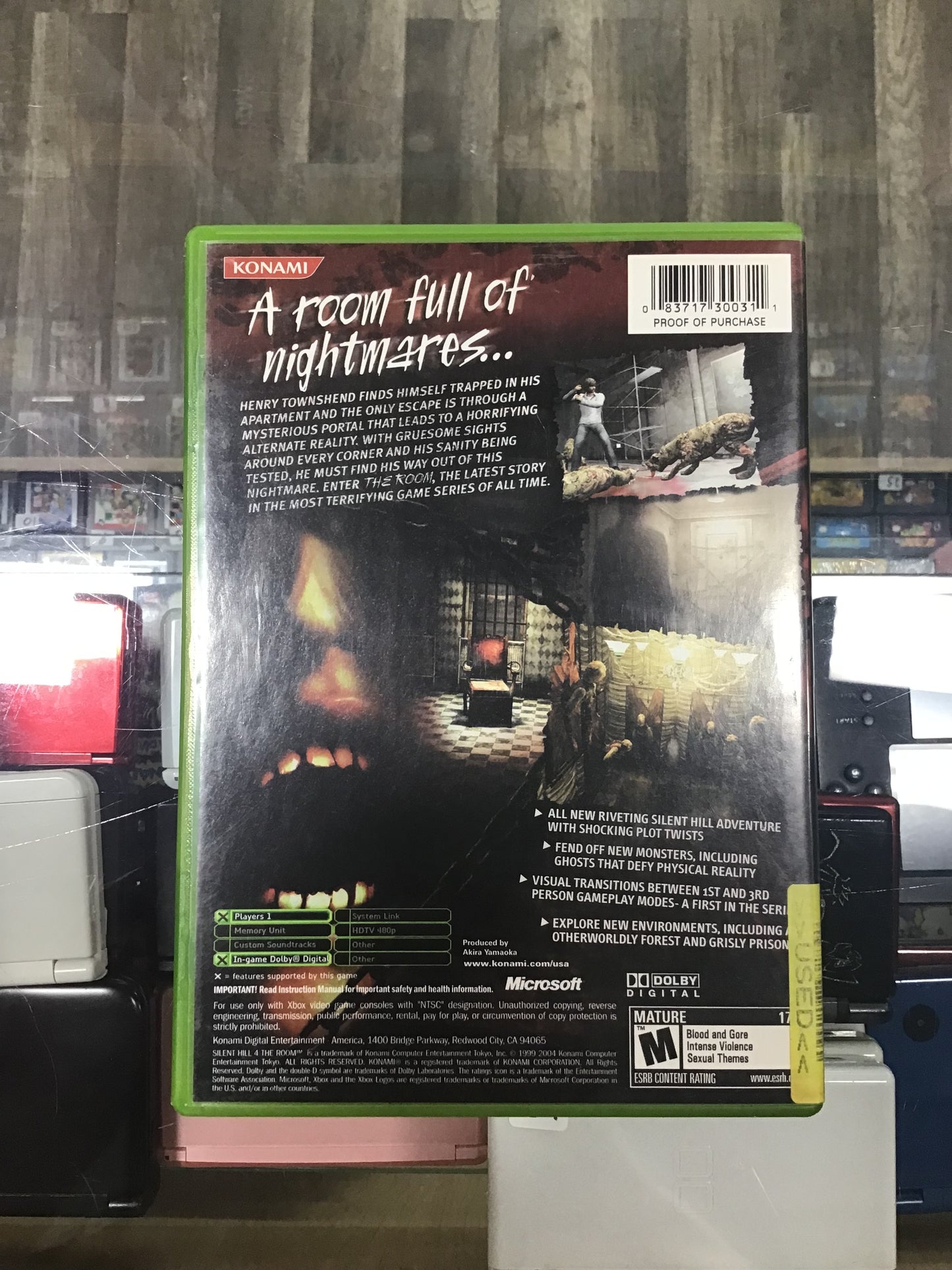 Silent Hill 4 The Room Original Xbox Case and Manual ONLY