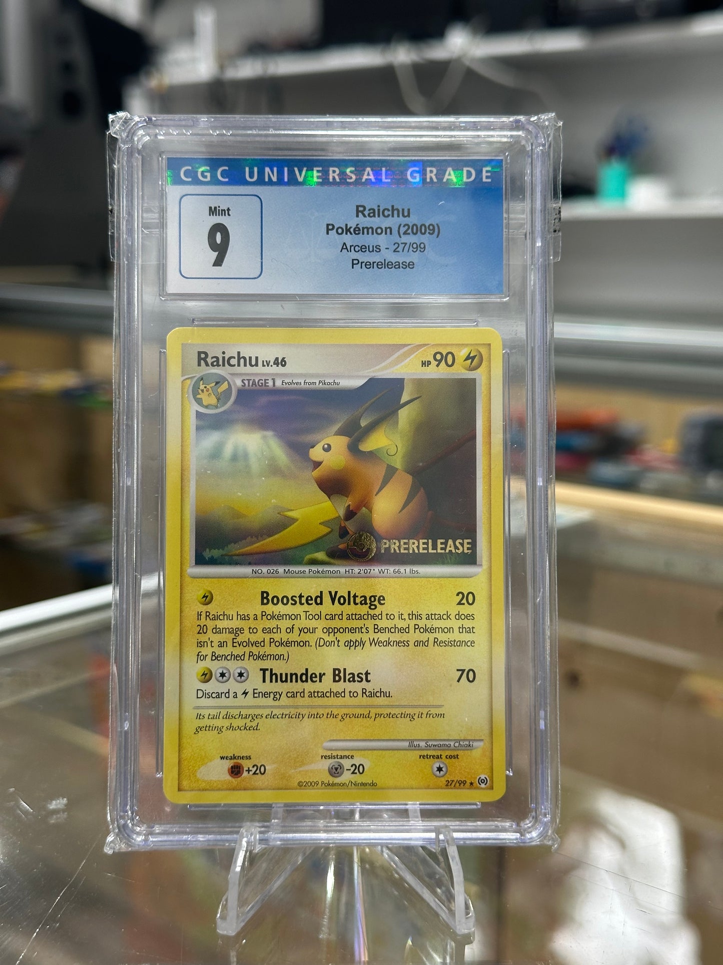 Raichu Arceus Prerelease CGC 9