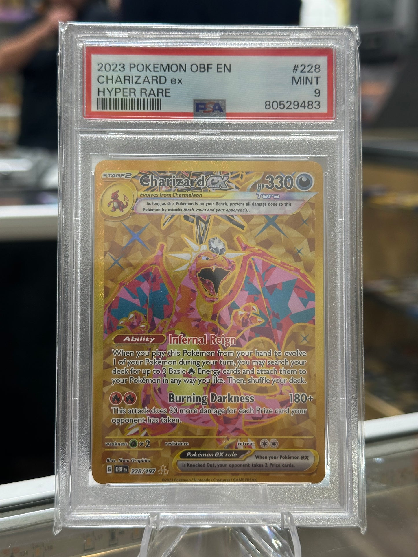 Charizard ex Obsidian Flames Hyper Rare PSA 9
