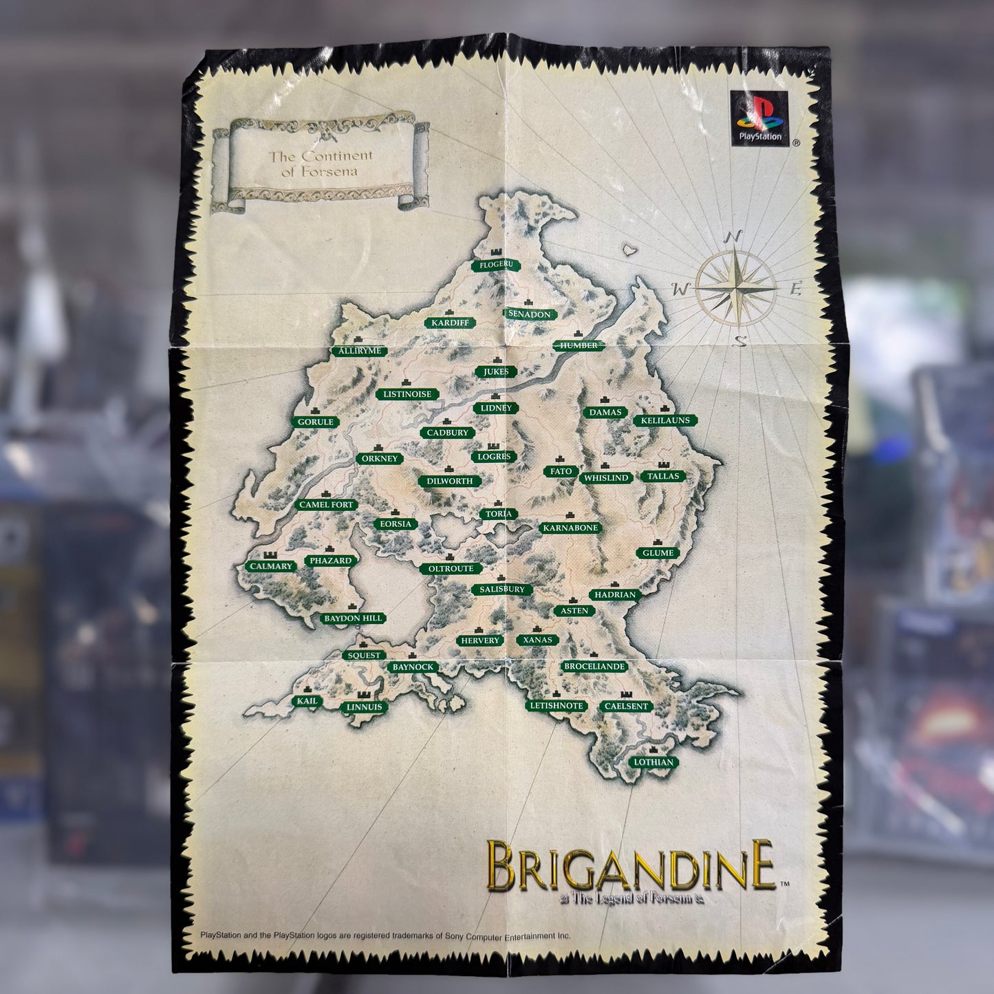 Brigandine: The Legend Of Forsena Playstation 1 (reg card, map)