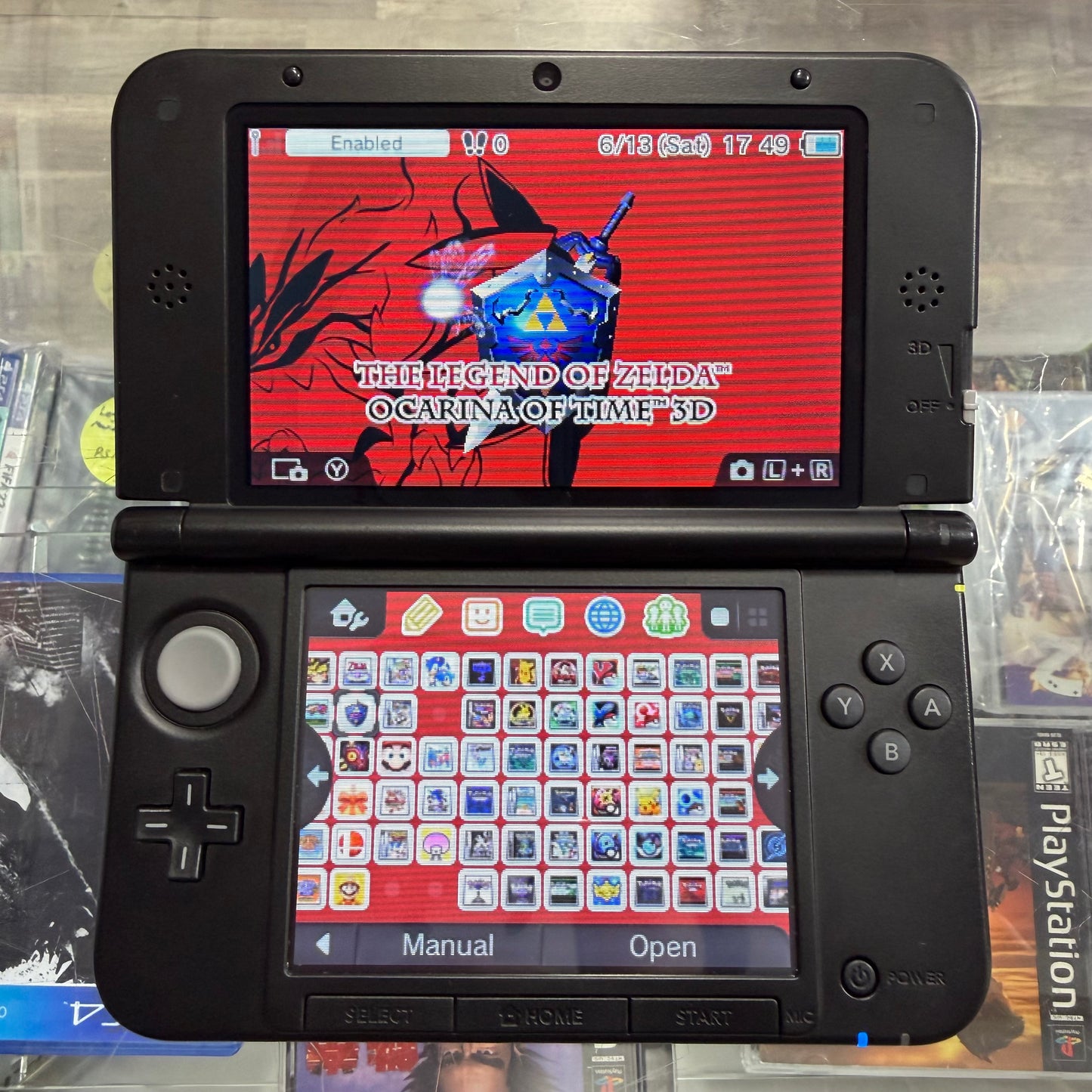 Nintendo 3DS XL Pokemon Xerneas + Yveltal Red Edition Nintendo 3DS with Charger (Has Digital Games)