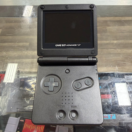 Black Gameboy Advance SP System (IPS Screen) (shell swapped)