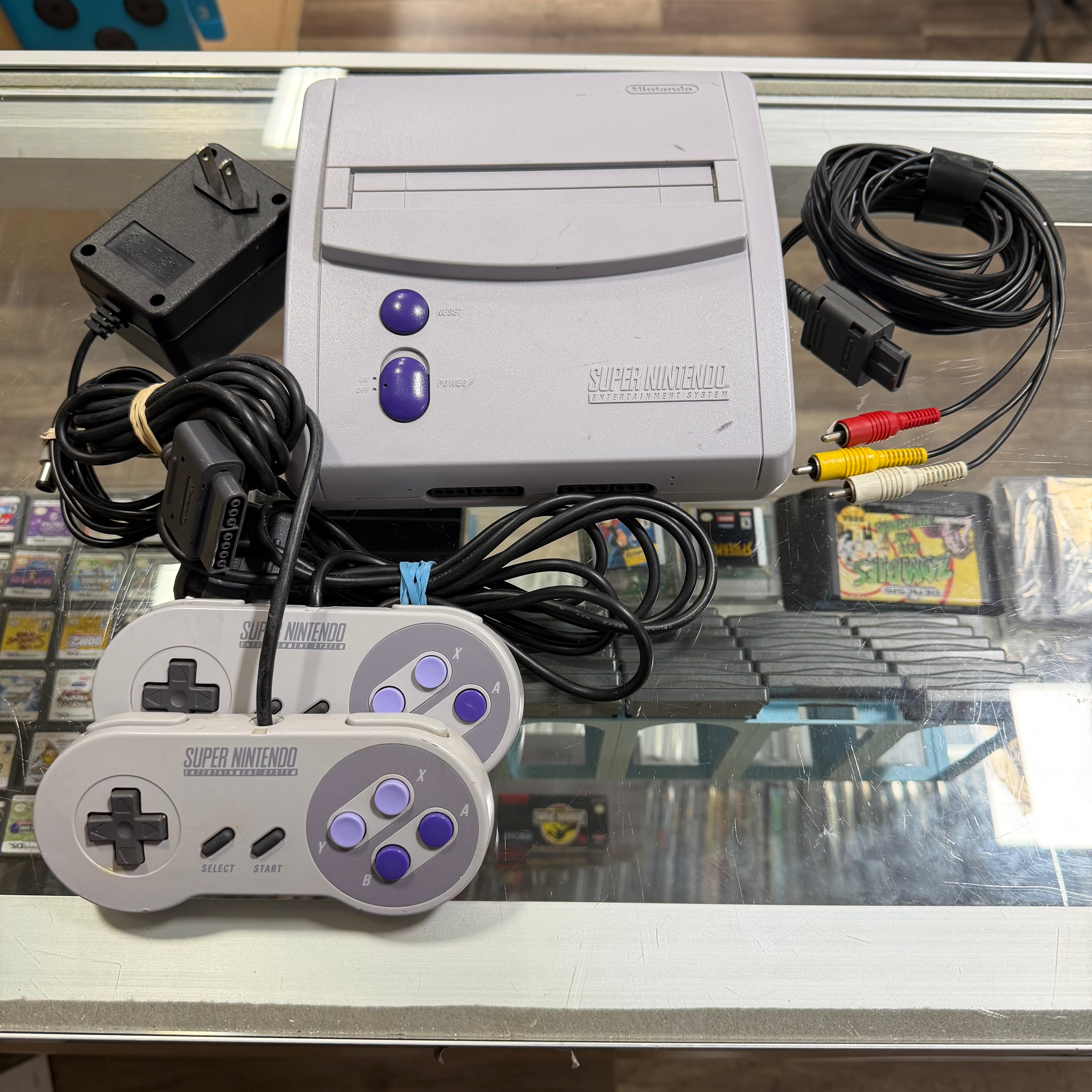 Super Nintendo System Jr. Super Nintendo (cables and controllers inclu ...