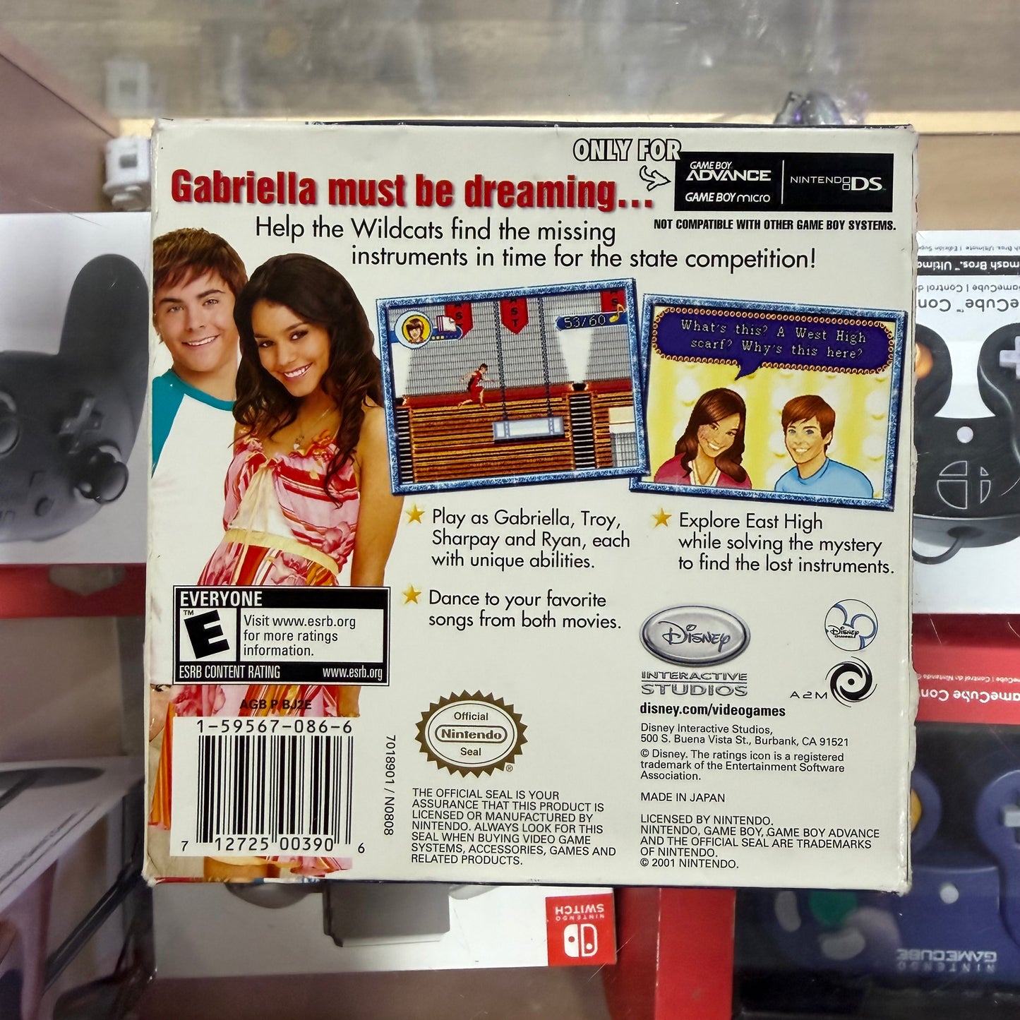 High School Musical Living the Dream Nintendo Gameboy Advance