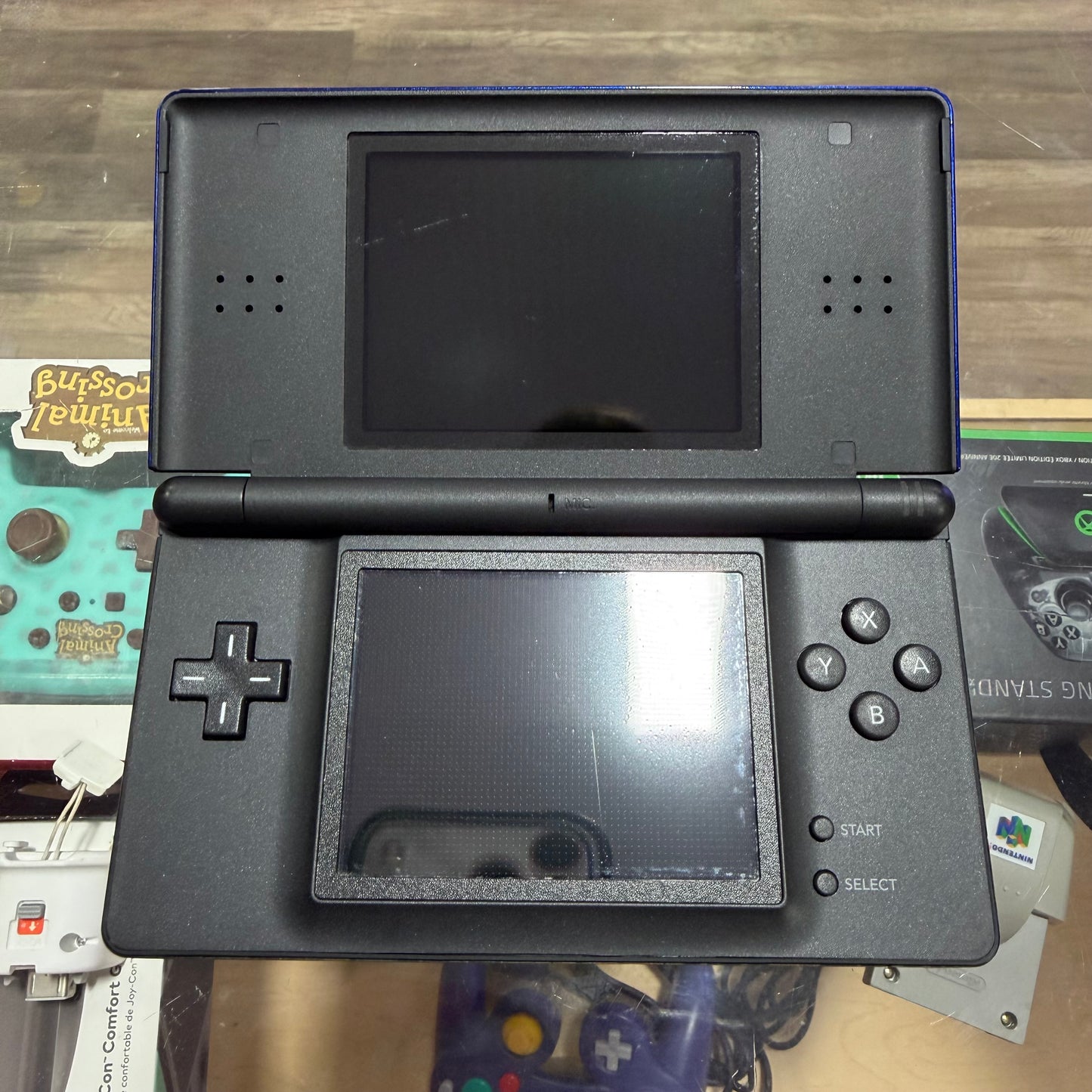 Cobalt & Black Nintendo DS Lite Handheld System with Charger in Box (Matching Serial Number)