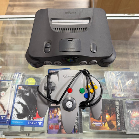 Nintendo 64 System with Wires and One Controller