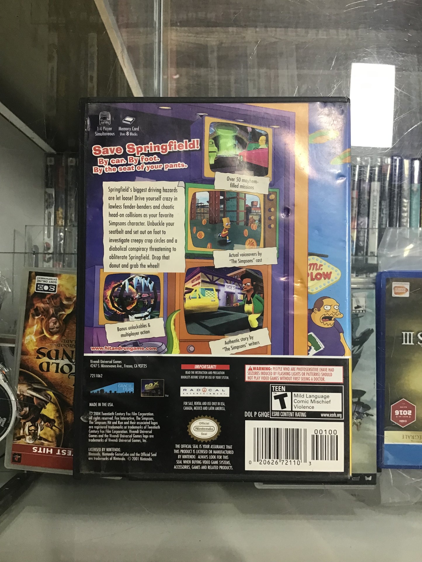 The Simpsons Hit & Run Player’s Choice Nintendo GameCube Case and Manual ONLY
