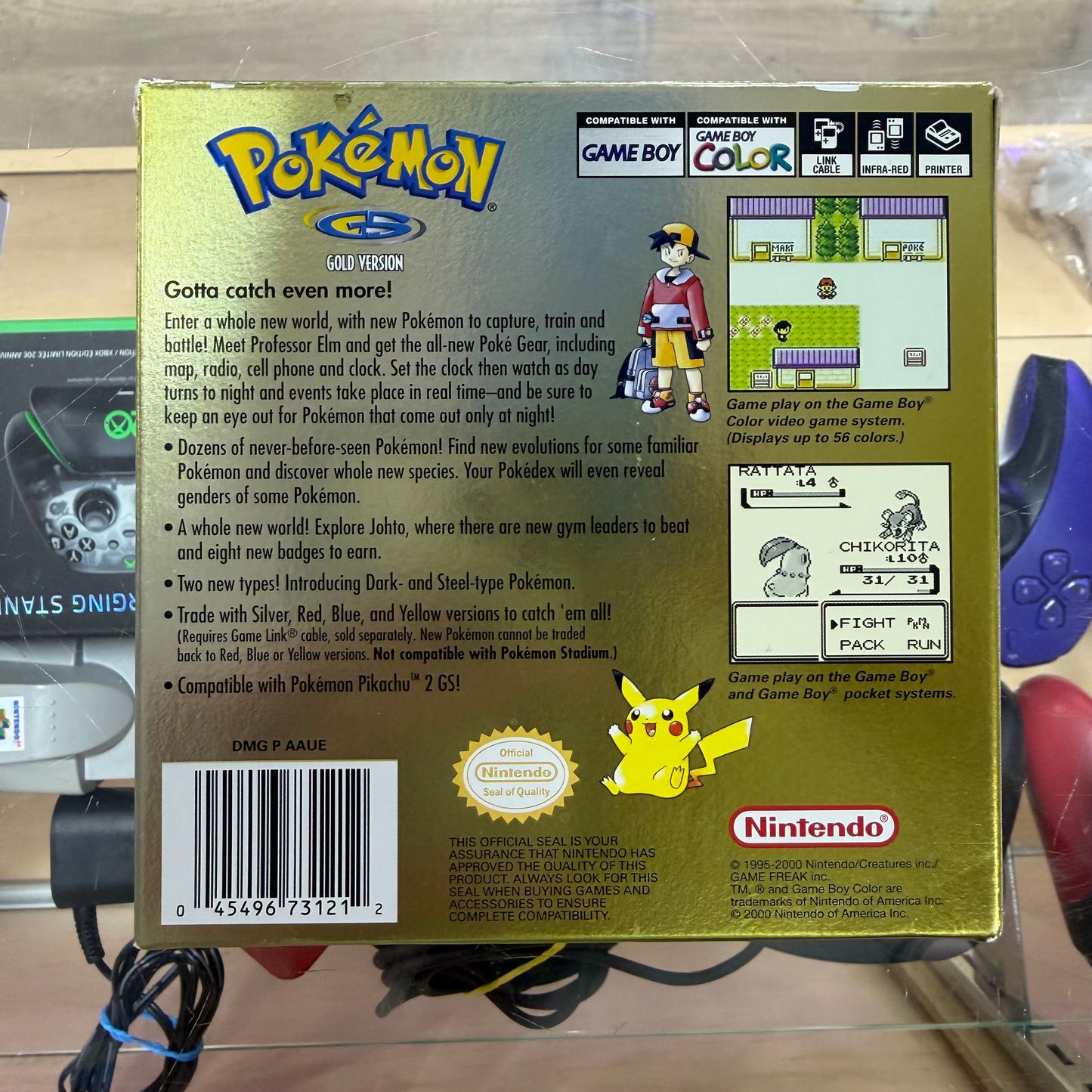 Pokémon Gold (Authentic) Nintendo Gameboy Color with Box Protector