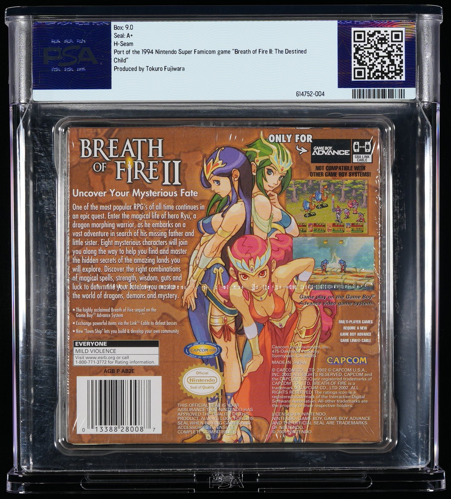Breath Of Fire II 2 Nintendo Gameboy Advance Sealed New PSA 9.0 A+ Seal Graded
