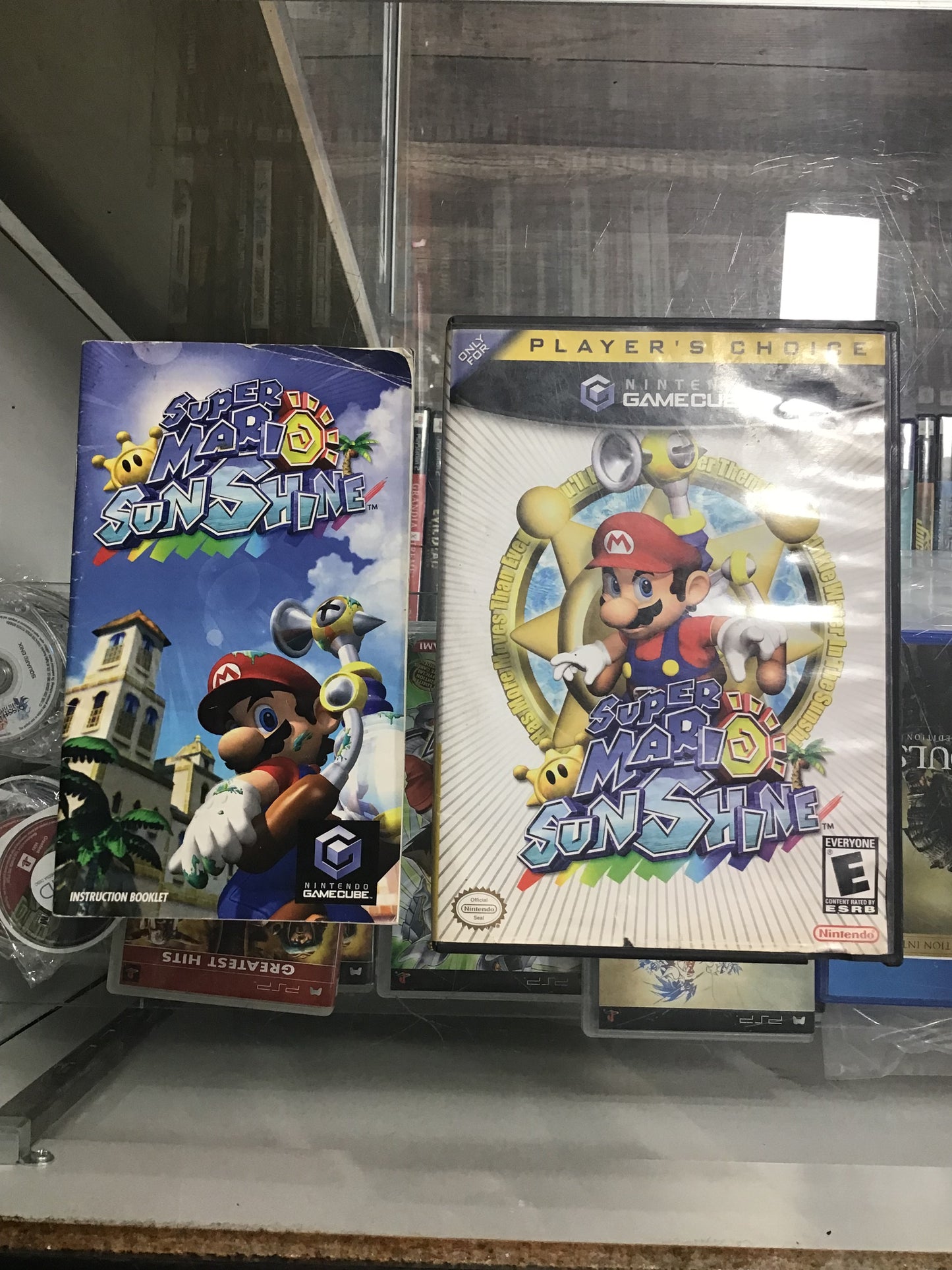 Super Mario Sunshine Player’s Choice Nintendo GameCube Case and Manual ONLY