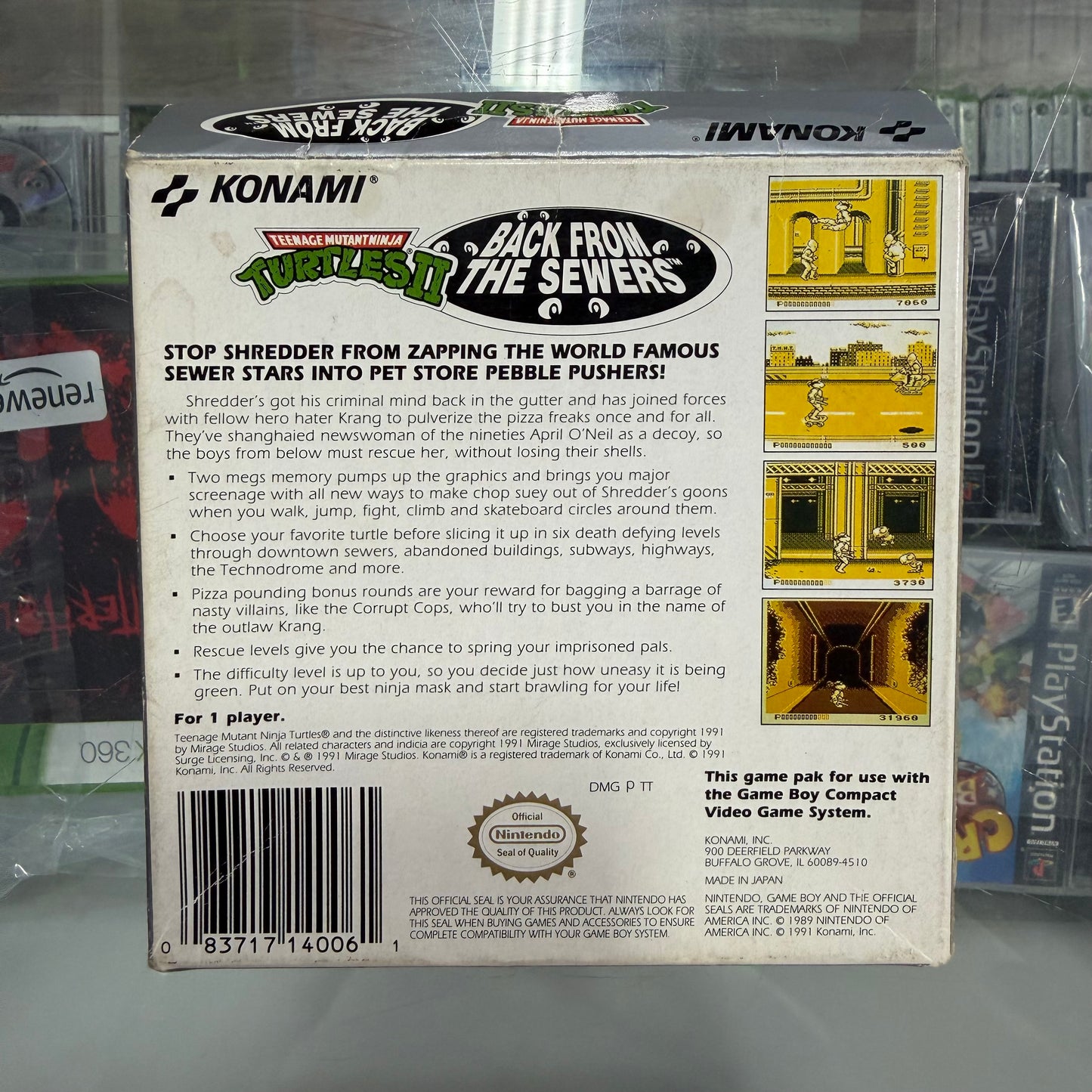 Teenage Mutant Ninja Turtles II Back From The Sewers GameBoy