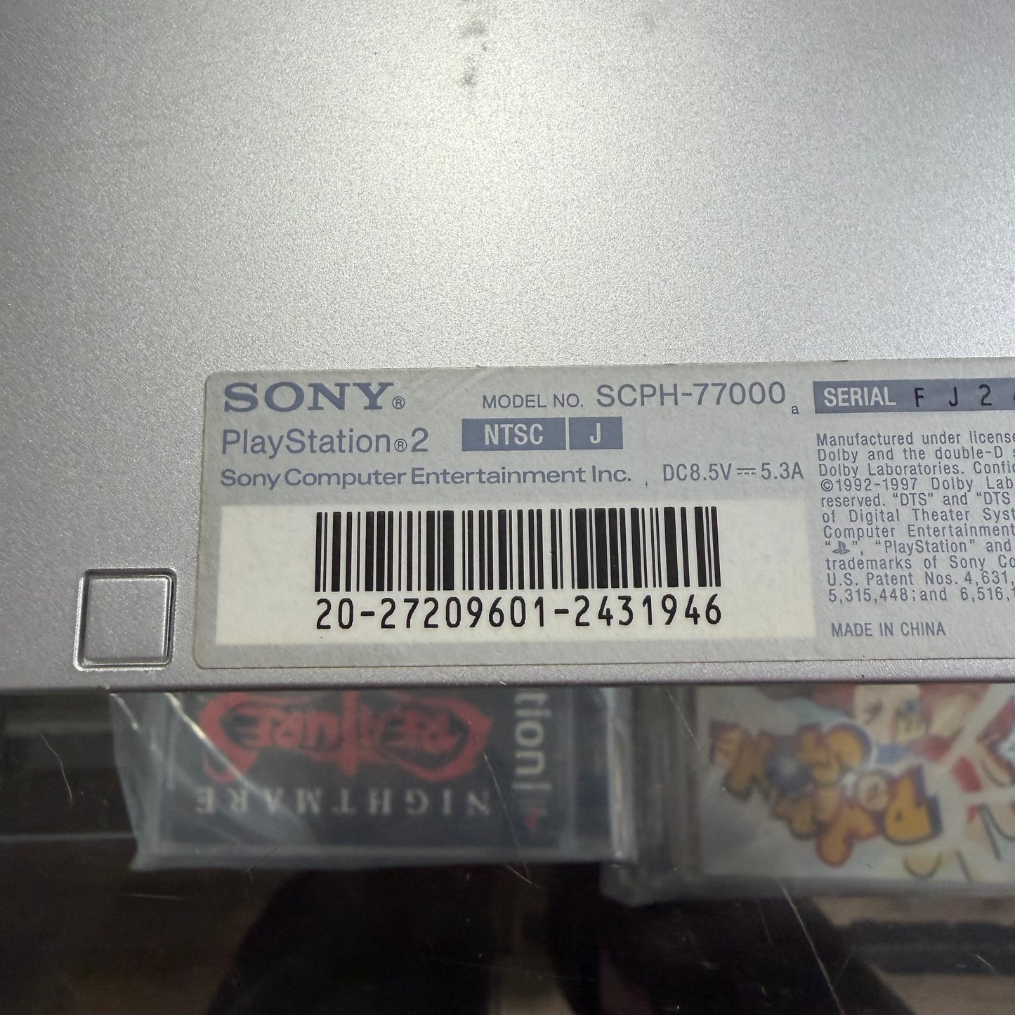 Slim Playstation 2 System [Silver] (cables controller and memory card included)(NEW LASER)