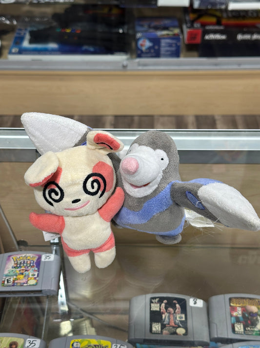 Spinda and Drilbur Plush - Worn