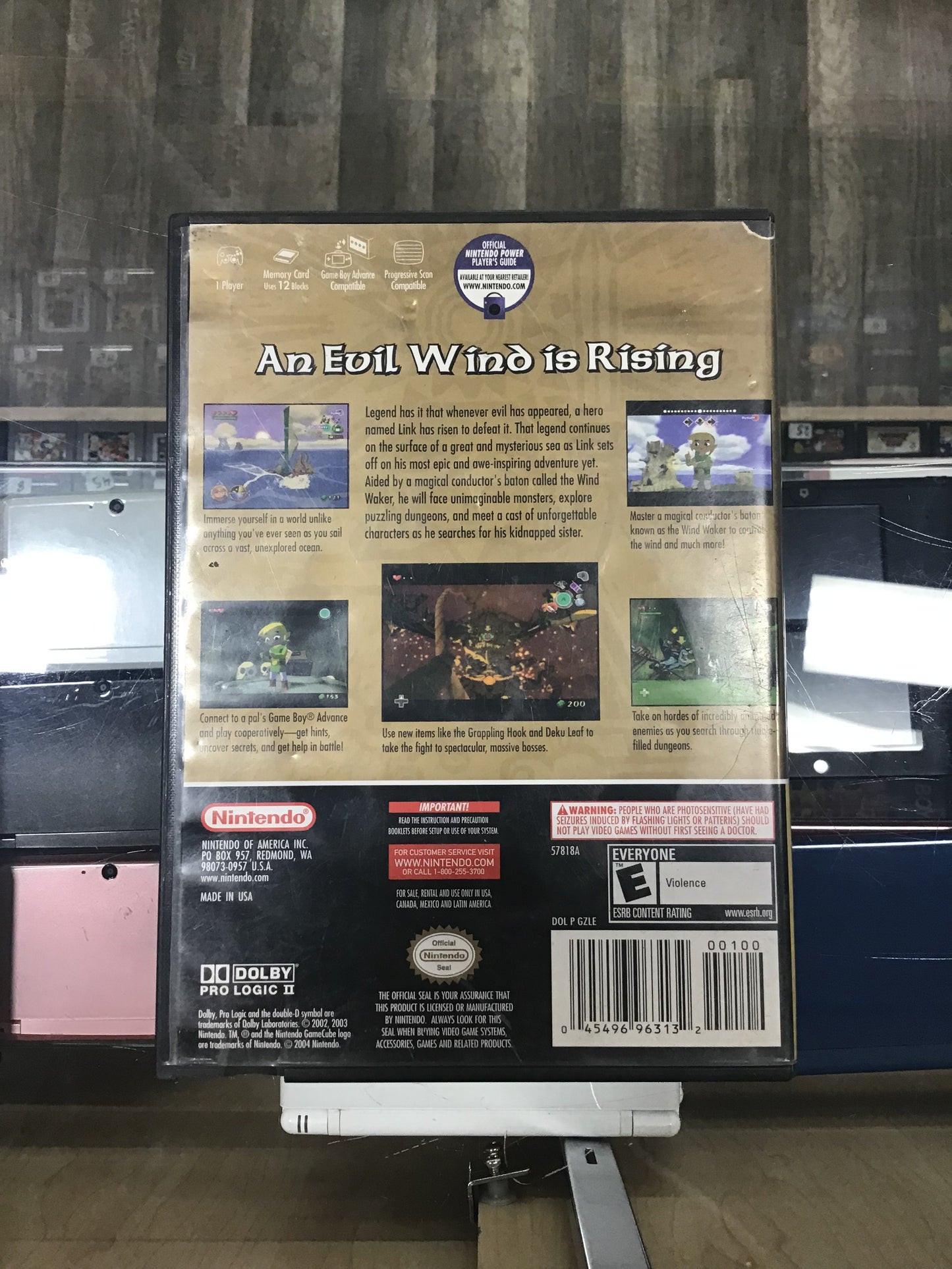 The Legend of Zelda Wind Waker Player’s Choice Case and Manual ONLY