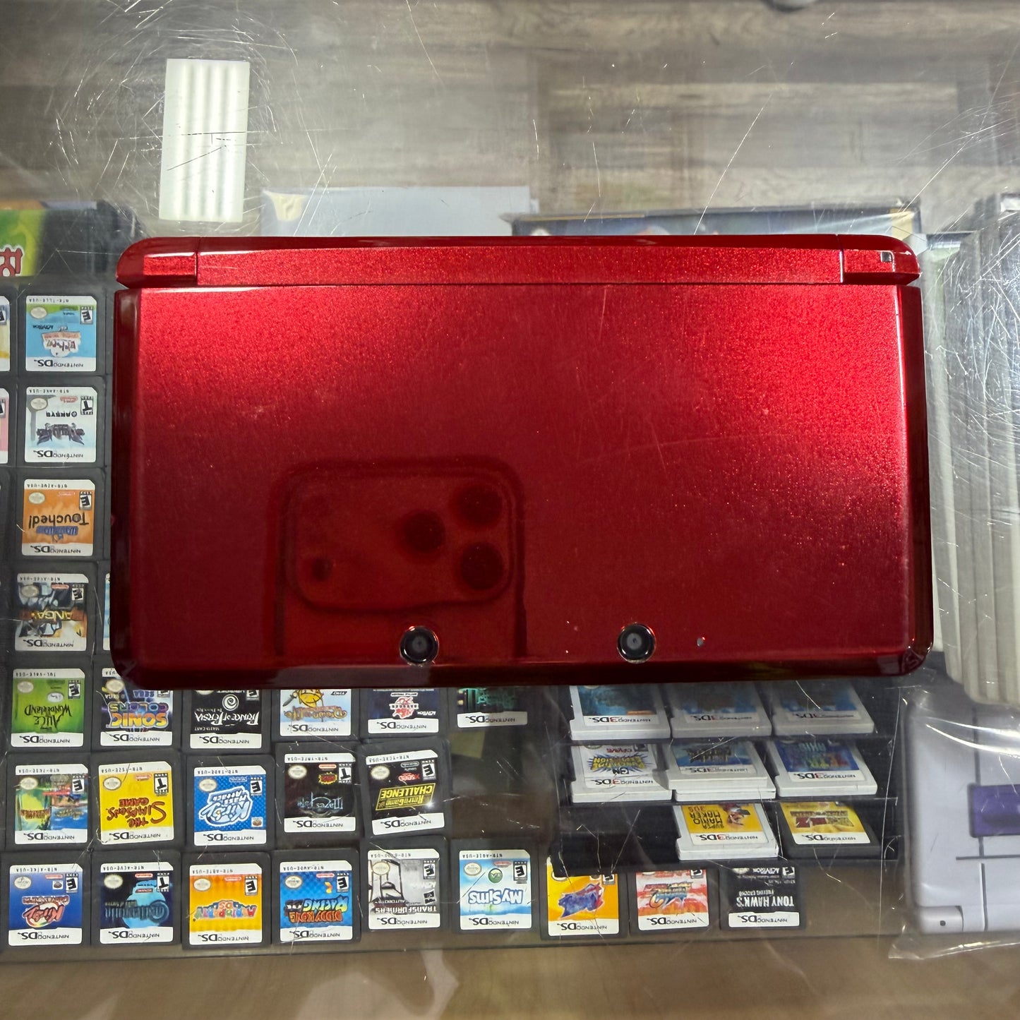 Red Nintendo 3DS Handheld System With Charger (Region Free) (JAPANESE TO US)