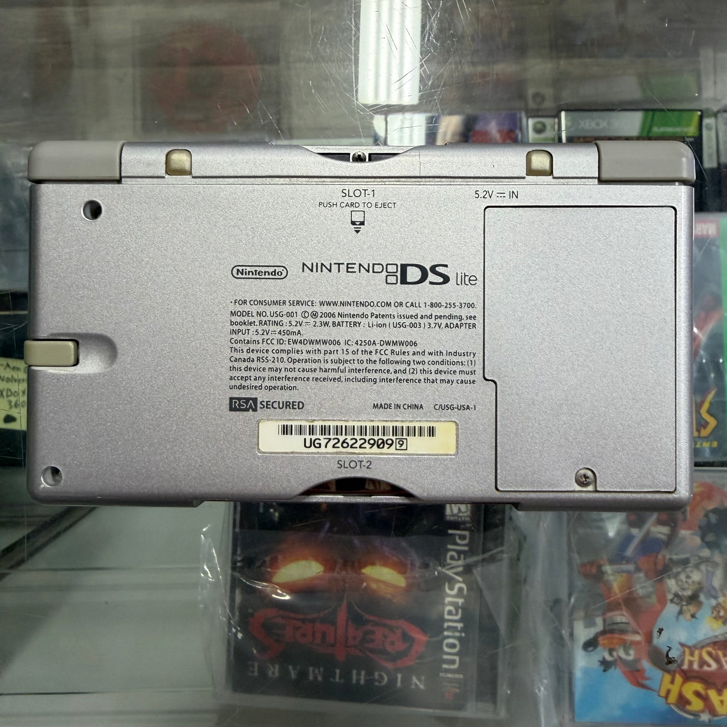 Metallic Silver Nintendo DS Lite Nintendo DS (Charger included)