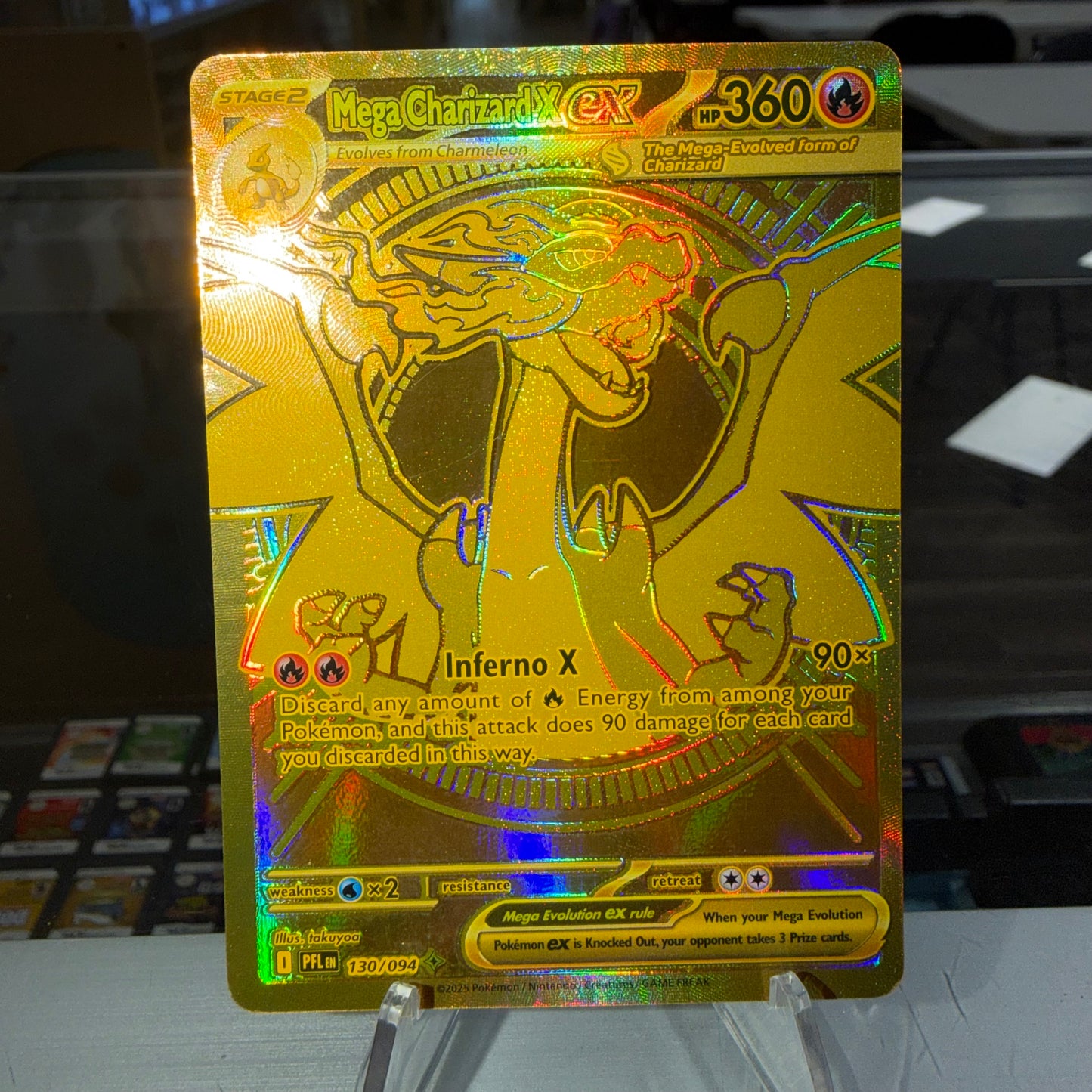 Mega Charizard X ex - 130/094 - ME02: Phantasmal Flames (NM)