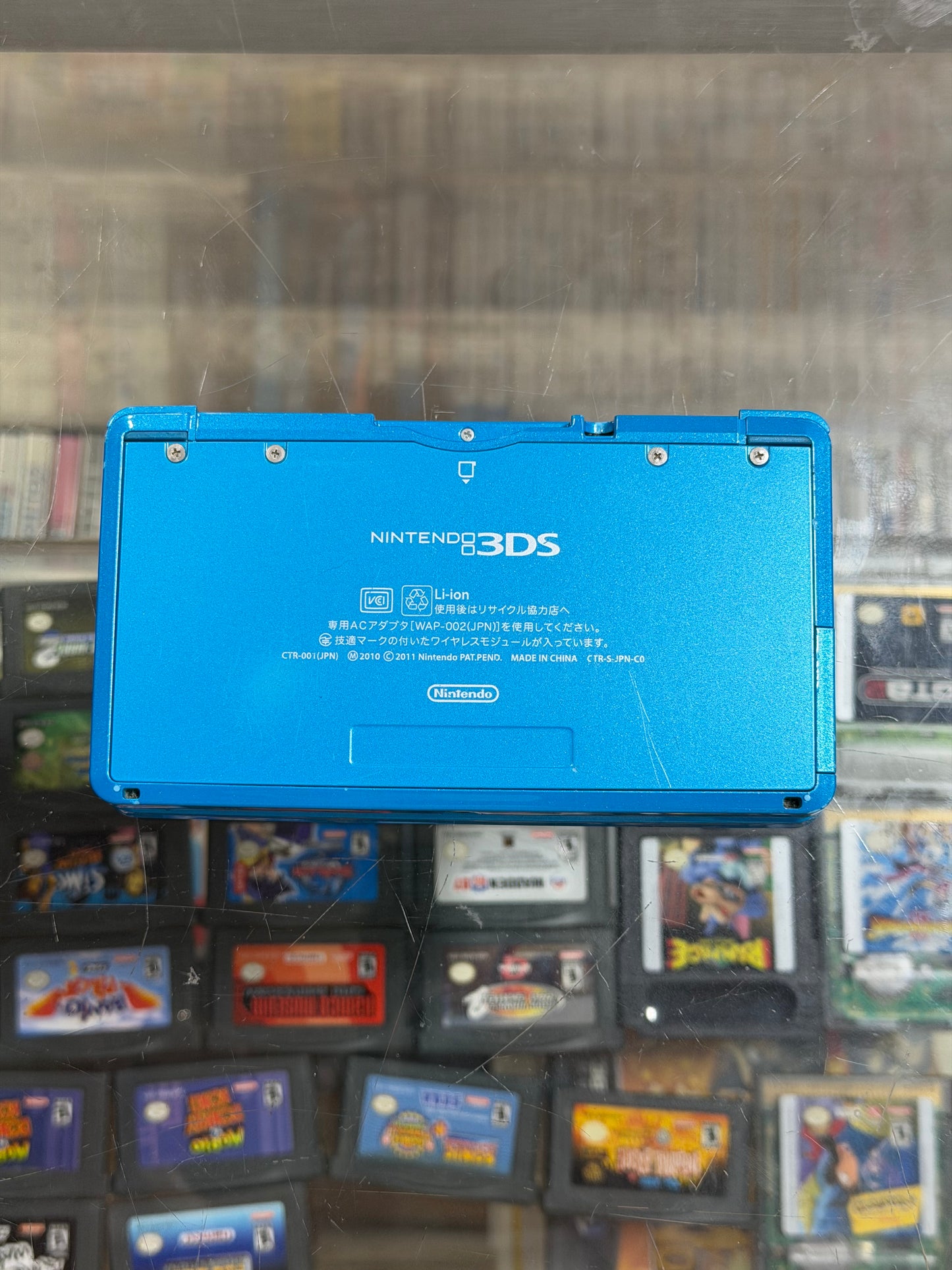 Light Blue Nintendo 3DS Handheld System With Charger (Region Free)(JAPANESE TO US) (Flawed)