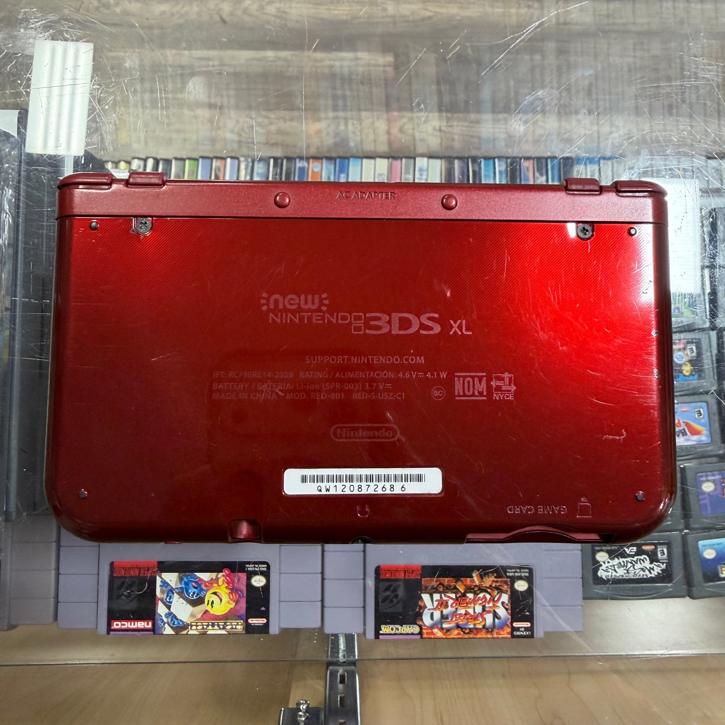 New Nintendo 3DS XL Red Nintendo 3DS (Charger included)
