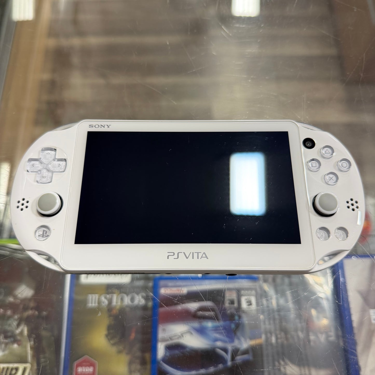 White Playstation Vita 2000 Handheld System with Charger (JP) (Region Free)