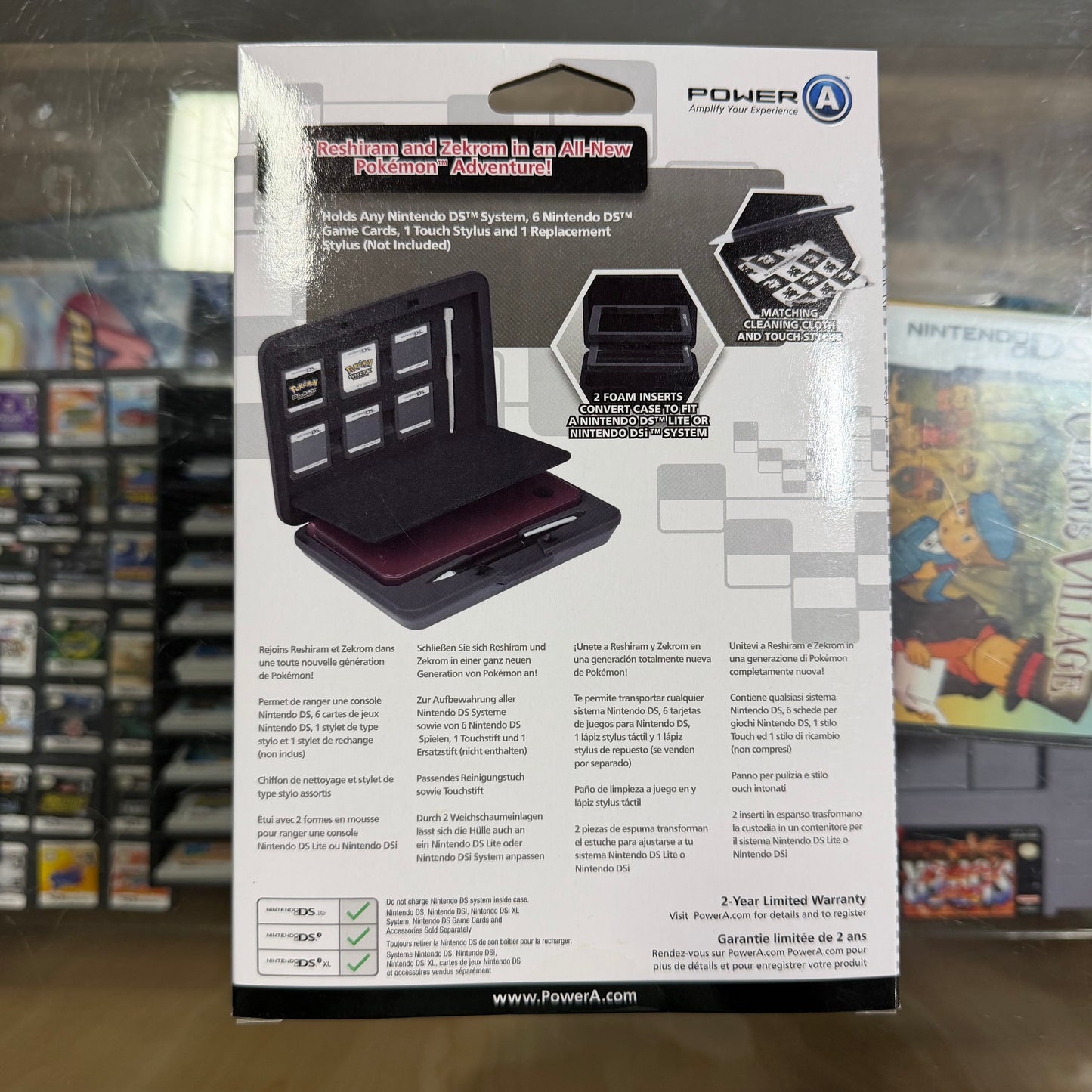 Pokemon Black White DS Universal Hard Case Kit PowerA Nintendo DS DSi XL