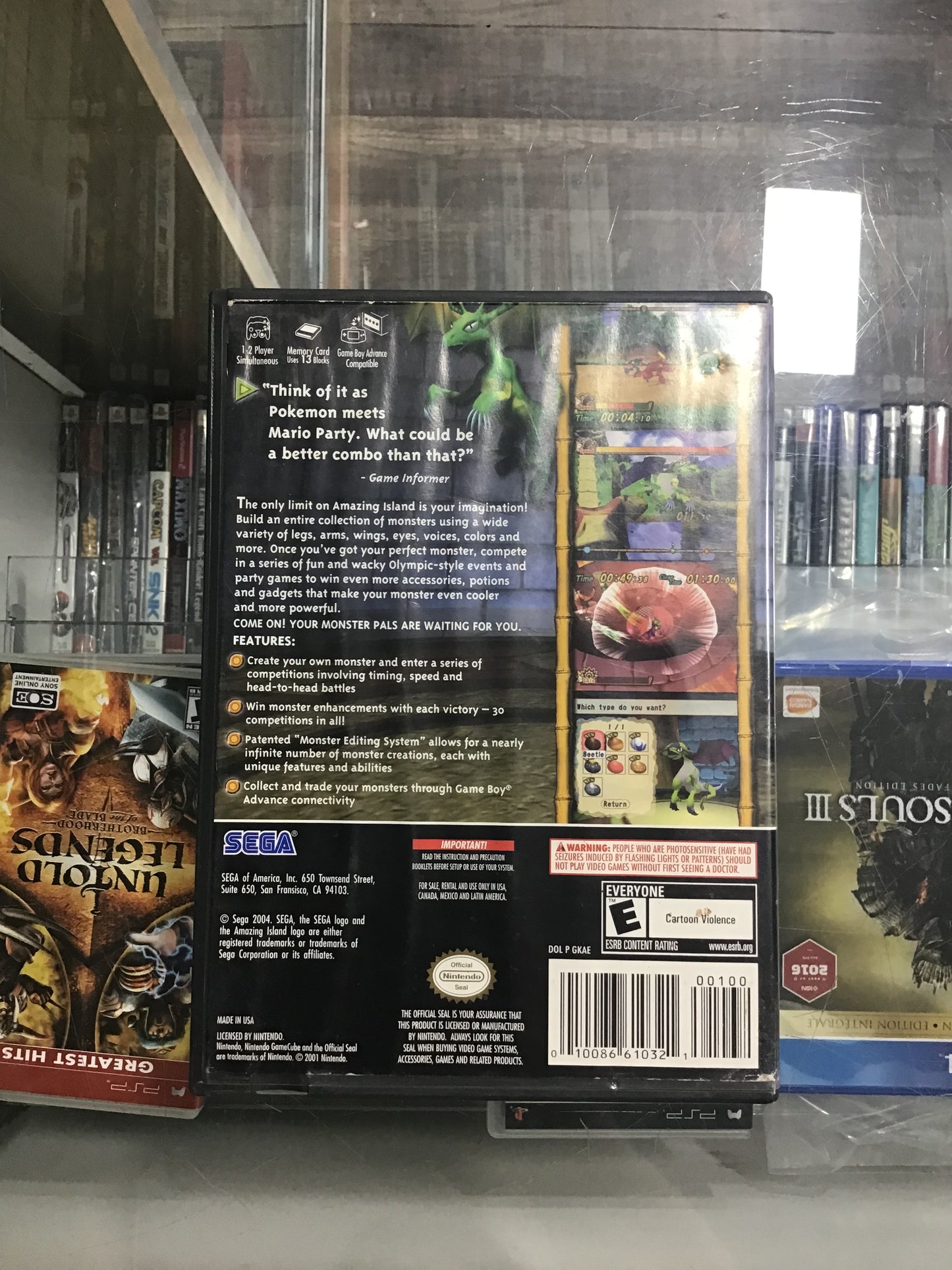Amazing Island Nintendo GameCube Case ONLY