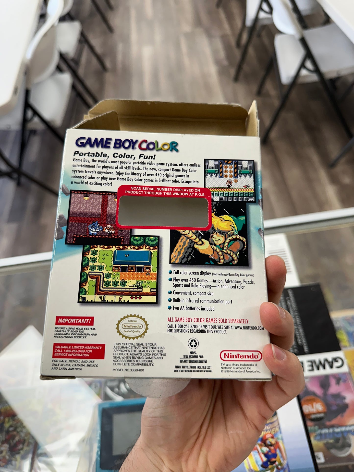 Nintendo Gameboy Color Teal System CIB