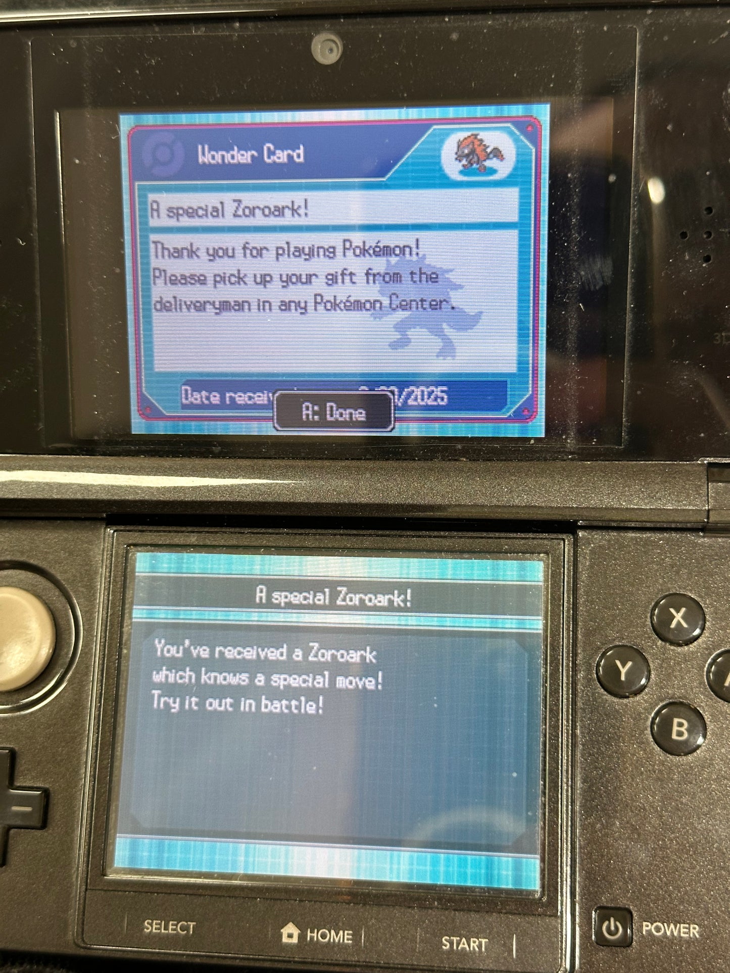 Zoroark Pokemon Distribution EUR PAL Not For Resale Nintendo DS Authentic Clean