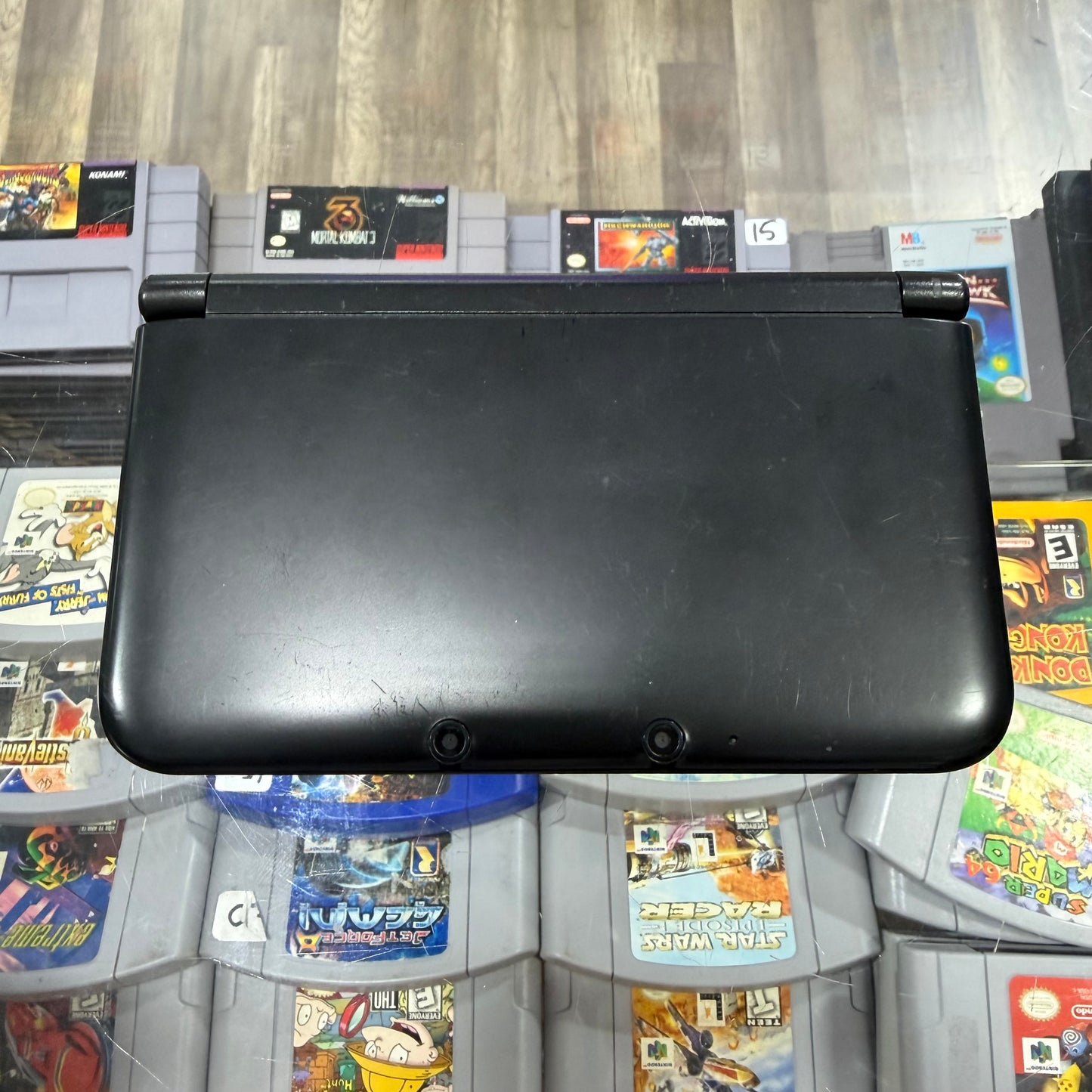 Black Nintendo 3DS XL Handheld System With Charger (Region Free)(JAPANESE TO US)