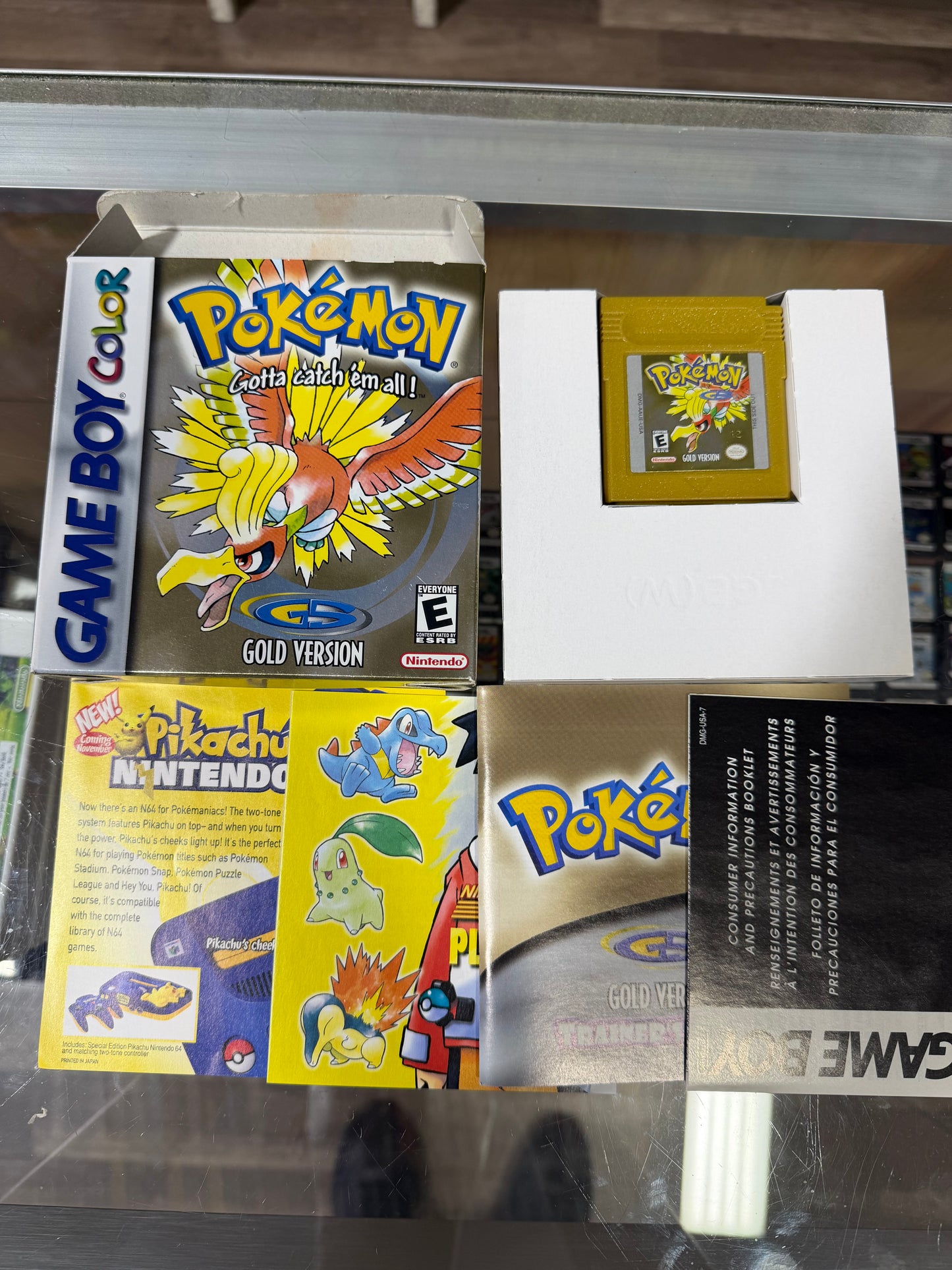 Pokémon Gold Gameboy Color Complete in Box CIB Excellent Condition