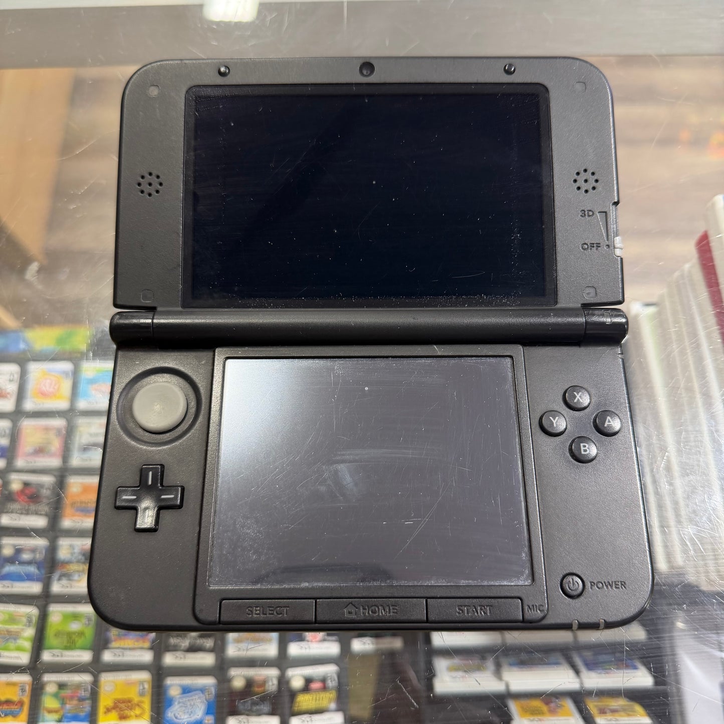 Black Nintendo 3DS XL Handheld System With Charger (Region Free)(JAPANESE TO US)