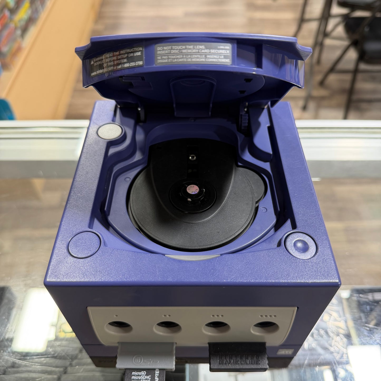 Indigo GameCube with Gameboy Player (all cables and controller included) (Swiss)