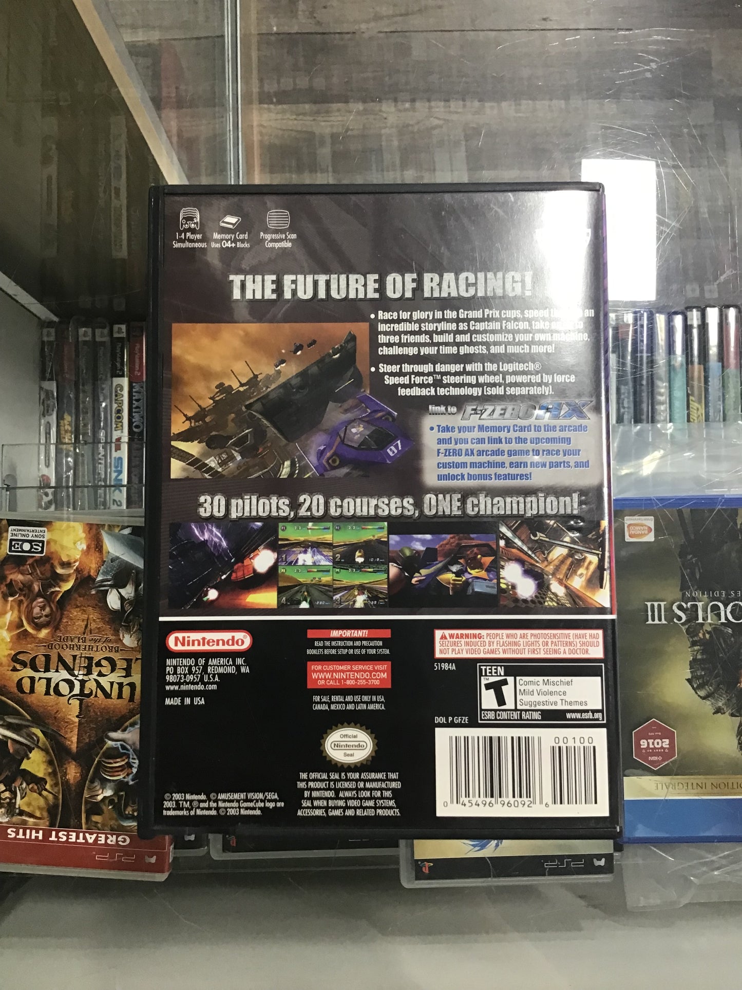 F-Zero GX Nintendo GameCube Case and Manual ONLY